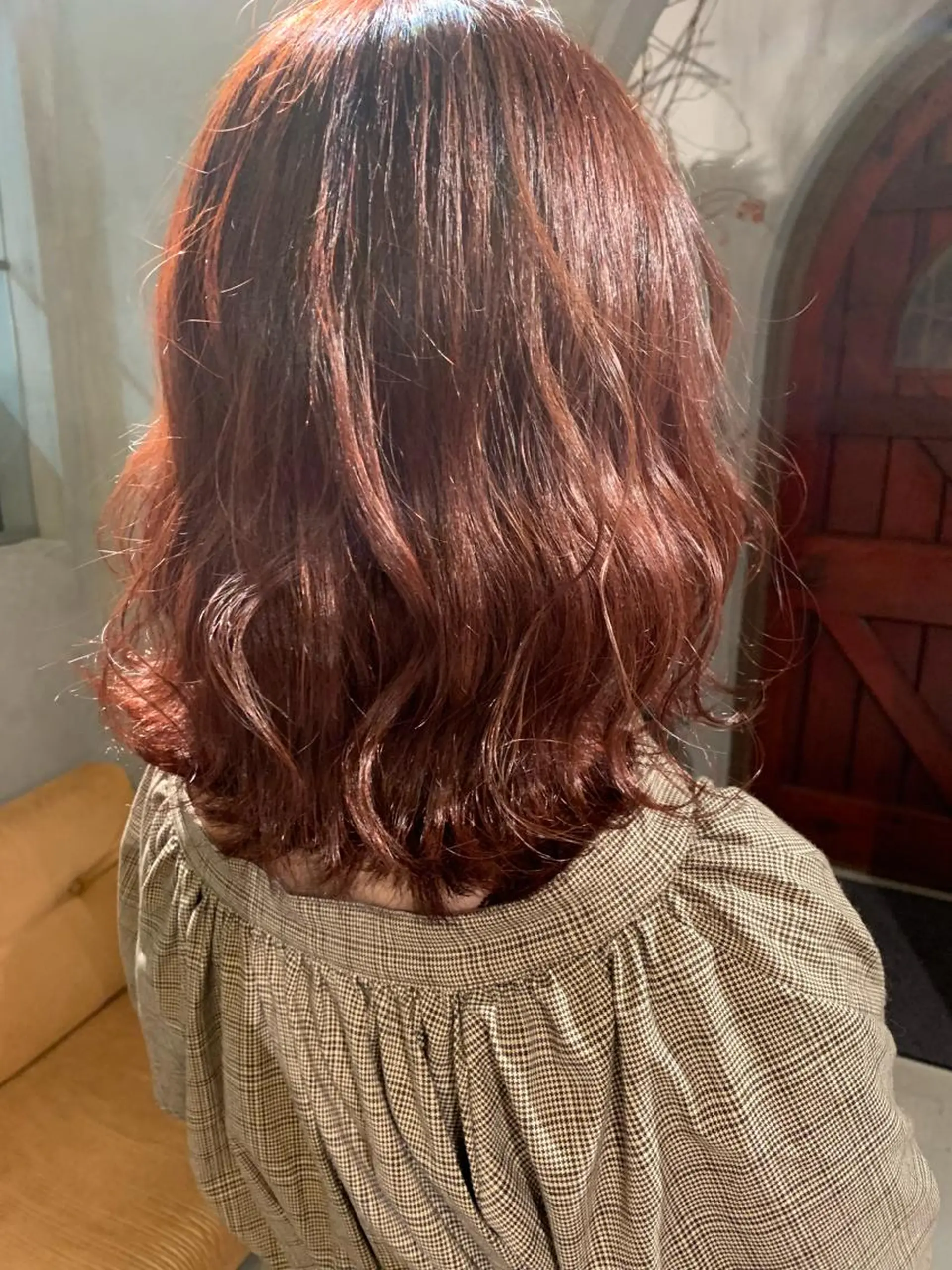 ミディアム カラー レイヤー/韓国ヘア 杉浦結梨のヘアスタイル