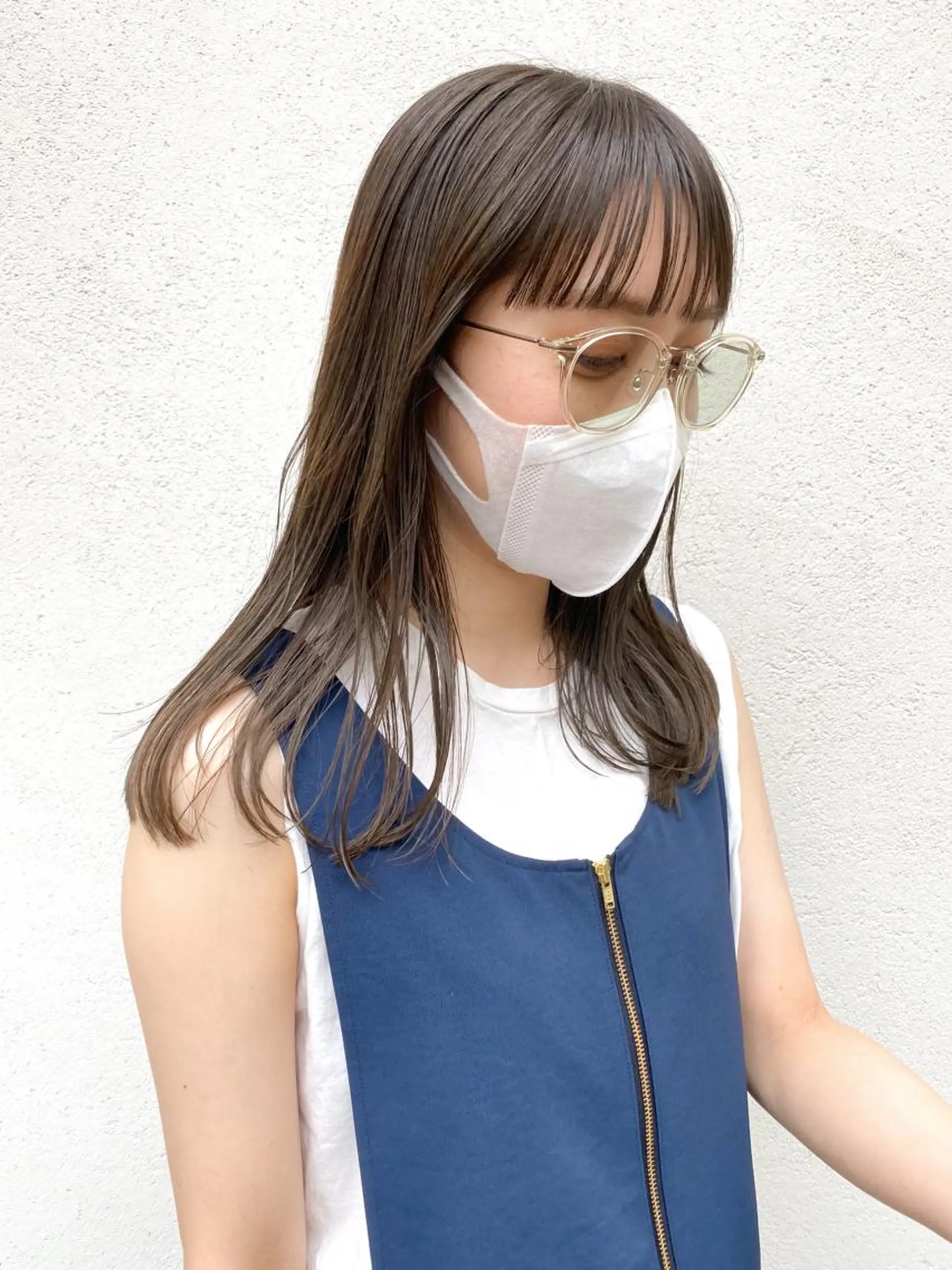 ミディアム カラー cie所属・ボブ/ミニボブ 透明感カラーkadoのヘアスタイル