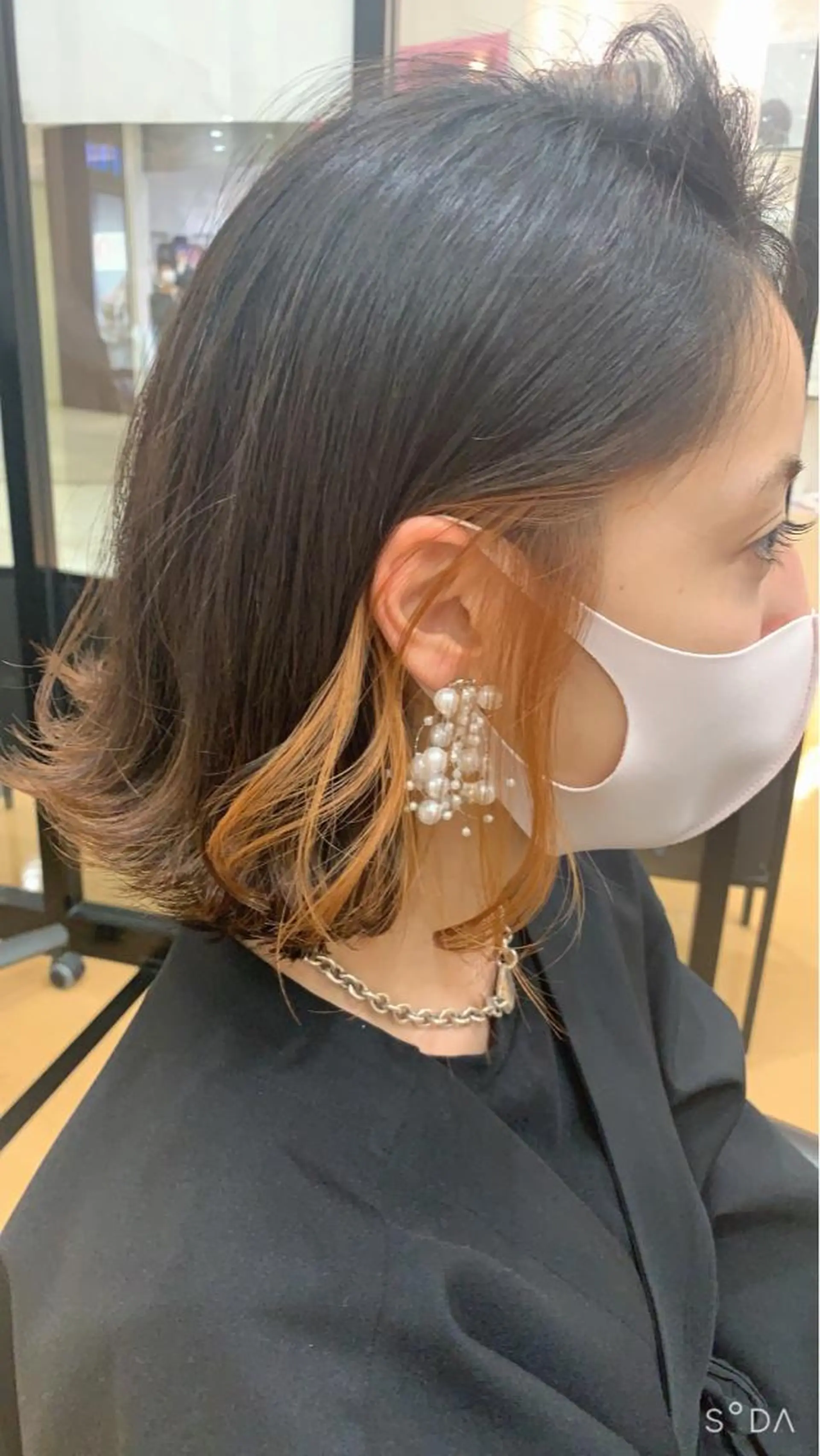ミディアム カラー ヘアアレンジ 🤍小田 恵美🤍のマツエク・マツパデザイン