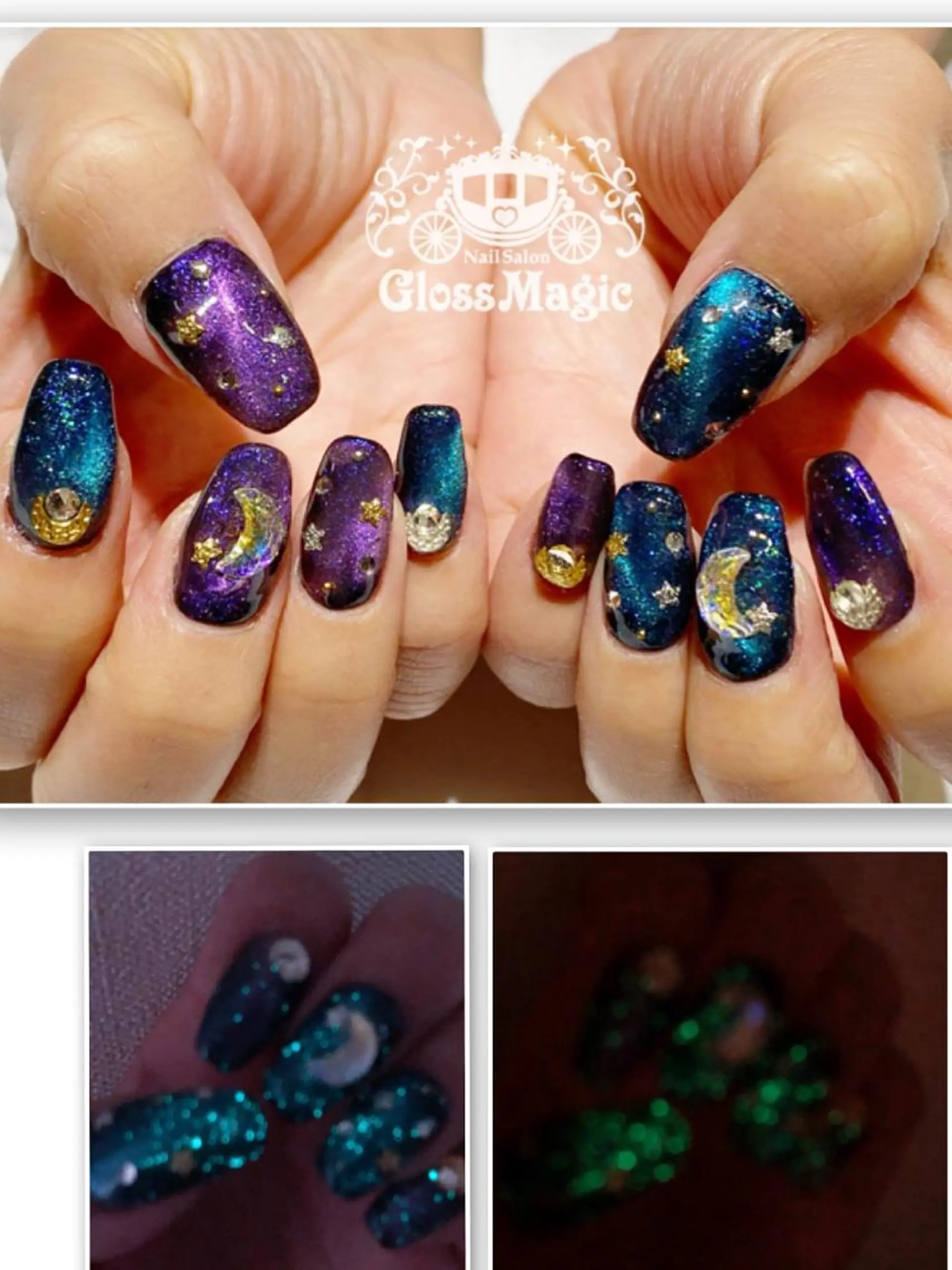 ネイル ジェルネイル マグネットネイル YUN 💅のネイルデザイン