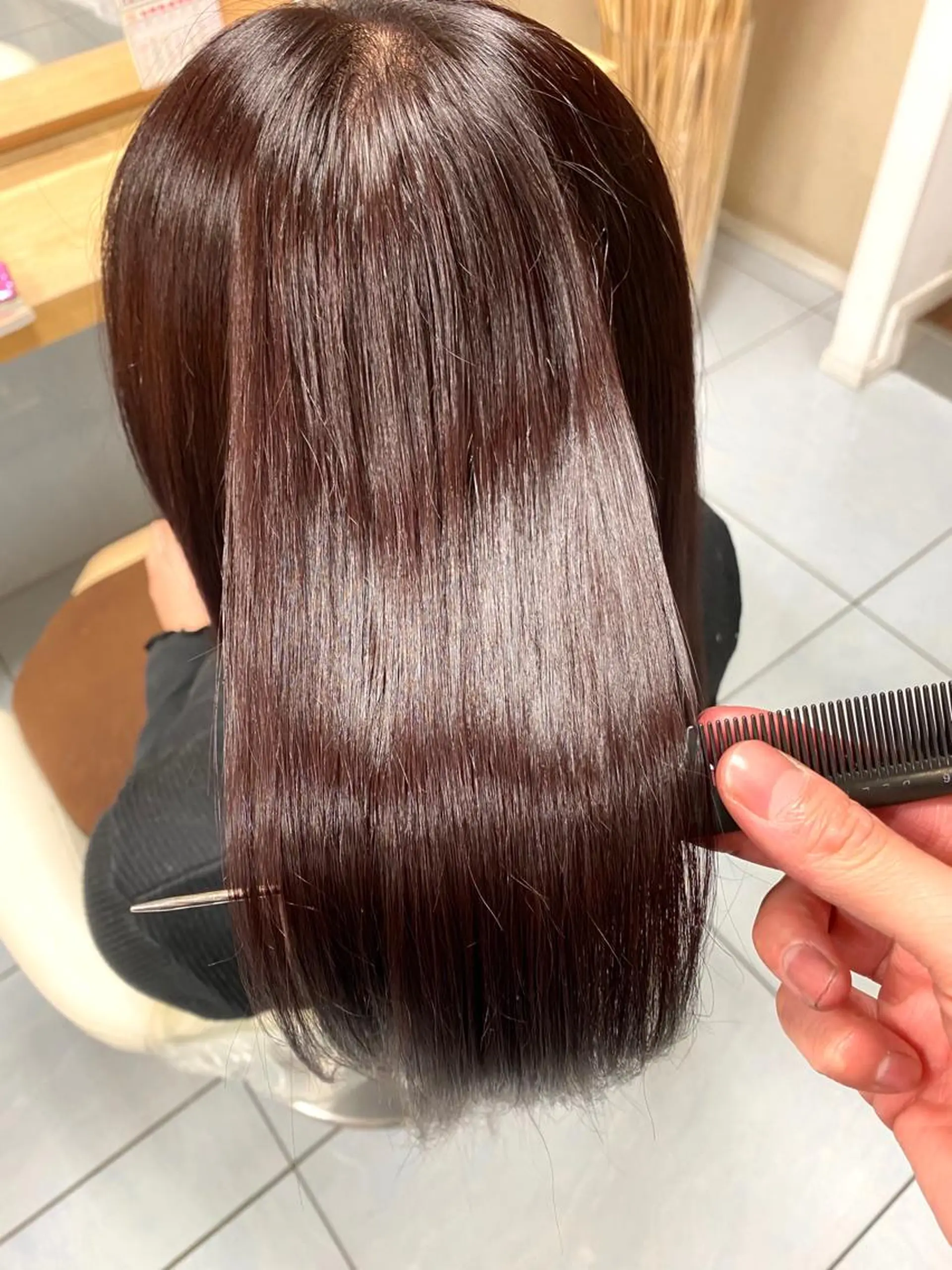 セミロング カット ヘアカラー トリートメント 🔸縮毛矯正/髪質 改善カラー石崎🔸のヘアスタイル