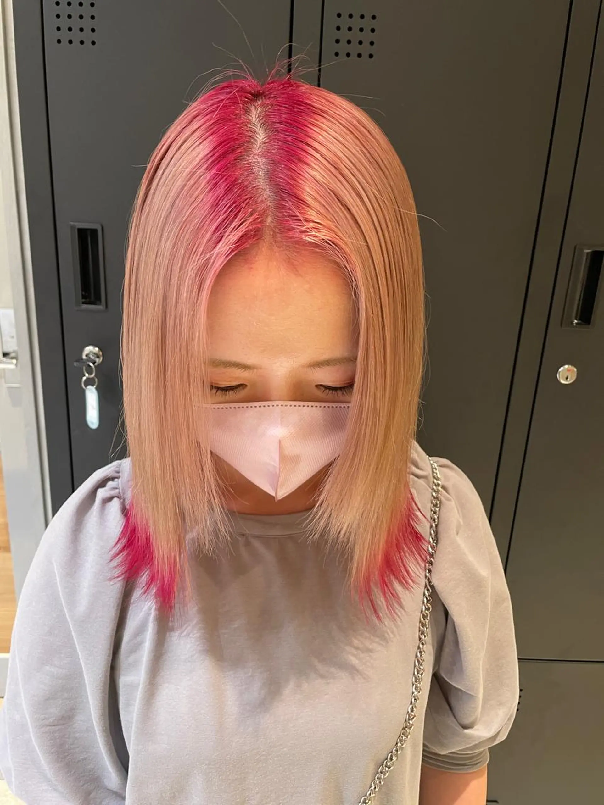 ミディアム カラー バレイヤージュ ベージュカラー ブリーチ 透明感カラー ダブルカラー lafith hair dope所属・[外国人風カラー] 店長 田中健太のヘアスタイル