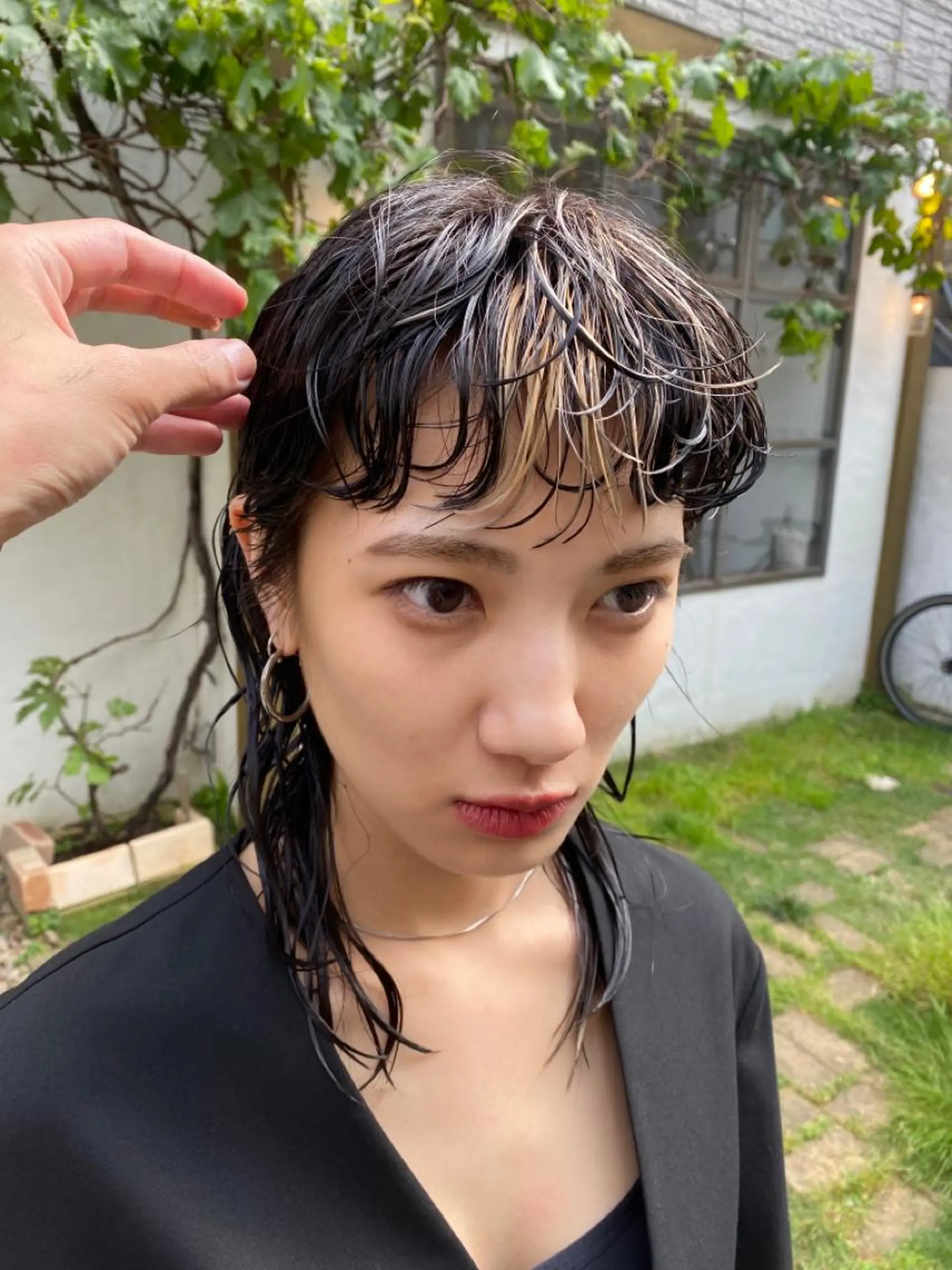 ミディアム ミディアムパーマ ワイドバング カット パーマ rosso-sante所属・坂口 拓魅のヘアスタイル