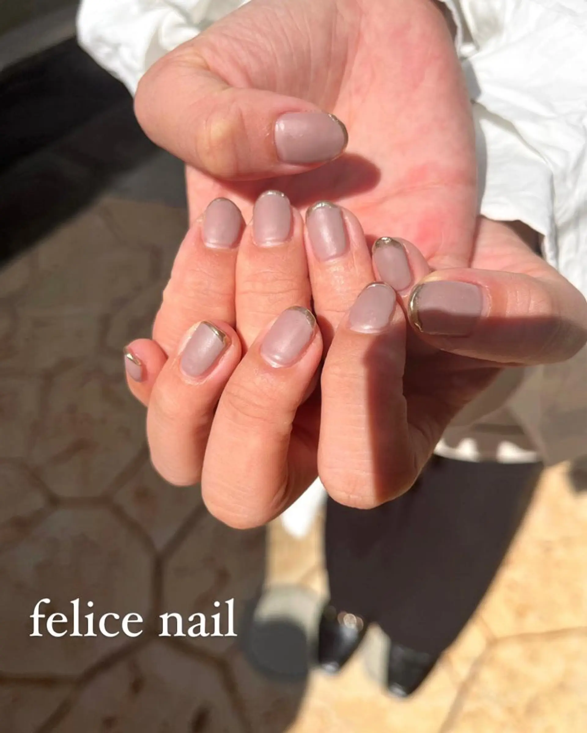 ネイル フレンチネイル マットネイル シンプルネイル felice nailのネイルデザイン