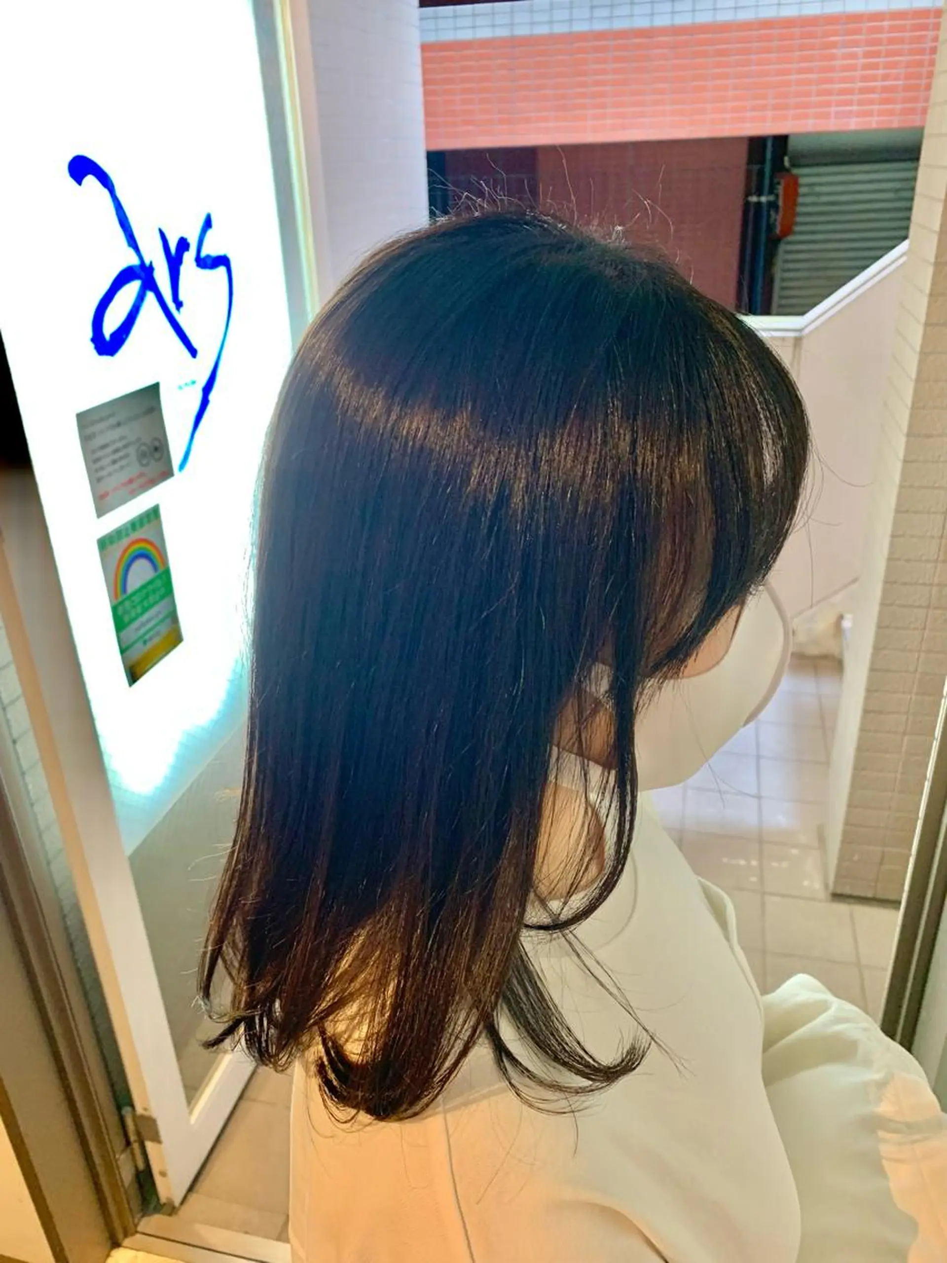 セミロング カット パーマ うしだ かおるのヘアスタイル