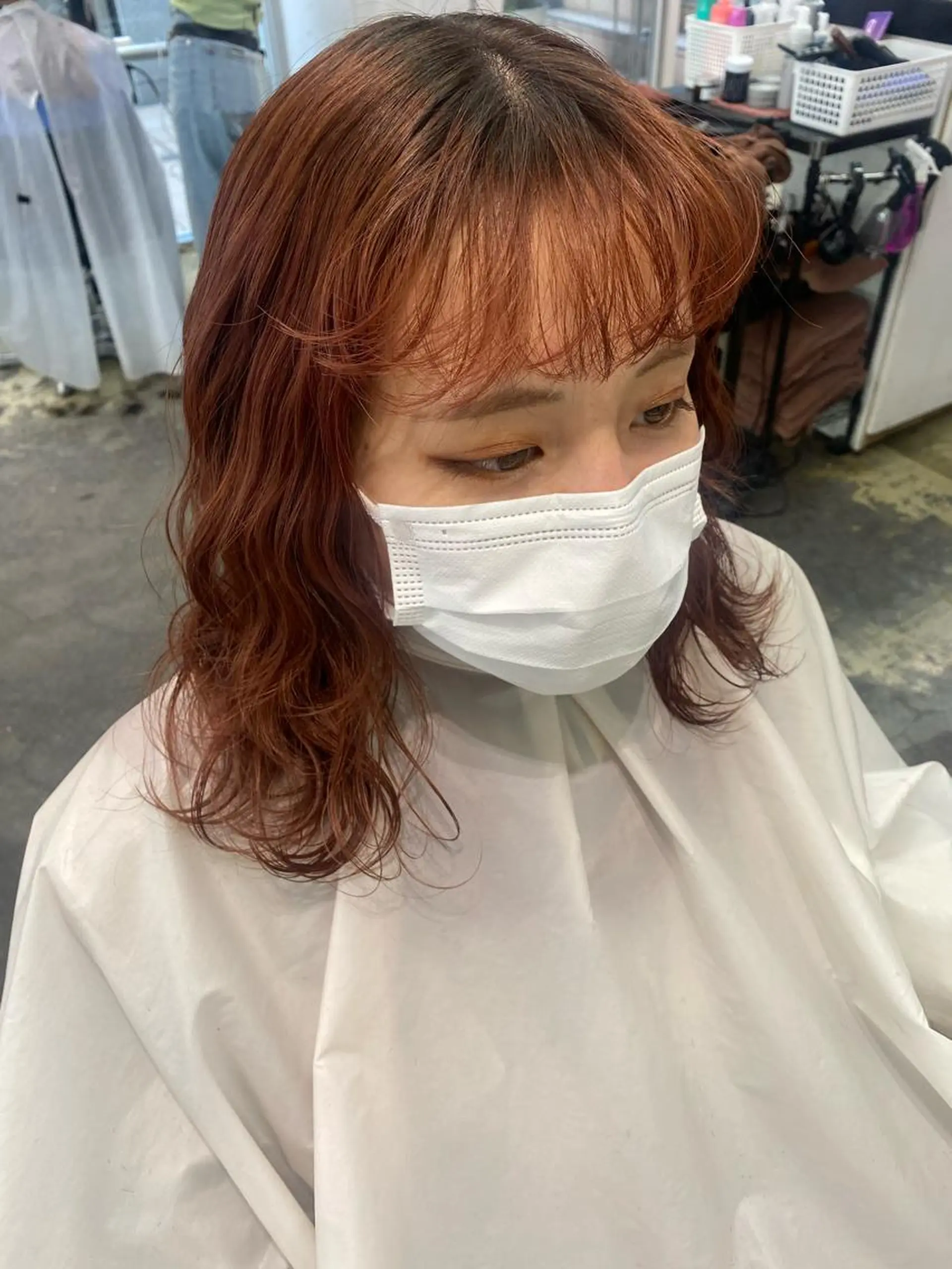 セミロング カラー 💗💗韓国レイヤー yu-ki💗💗のヘアスタイル