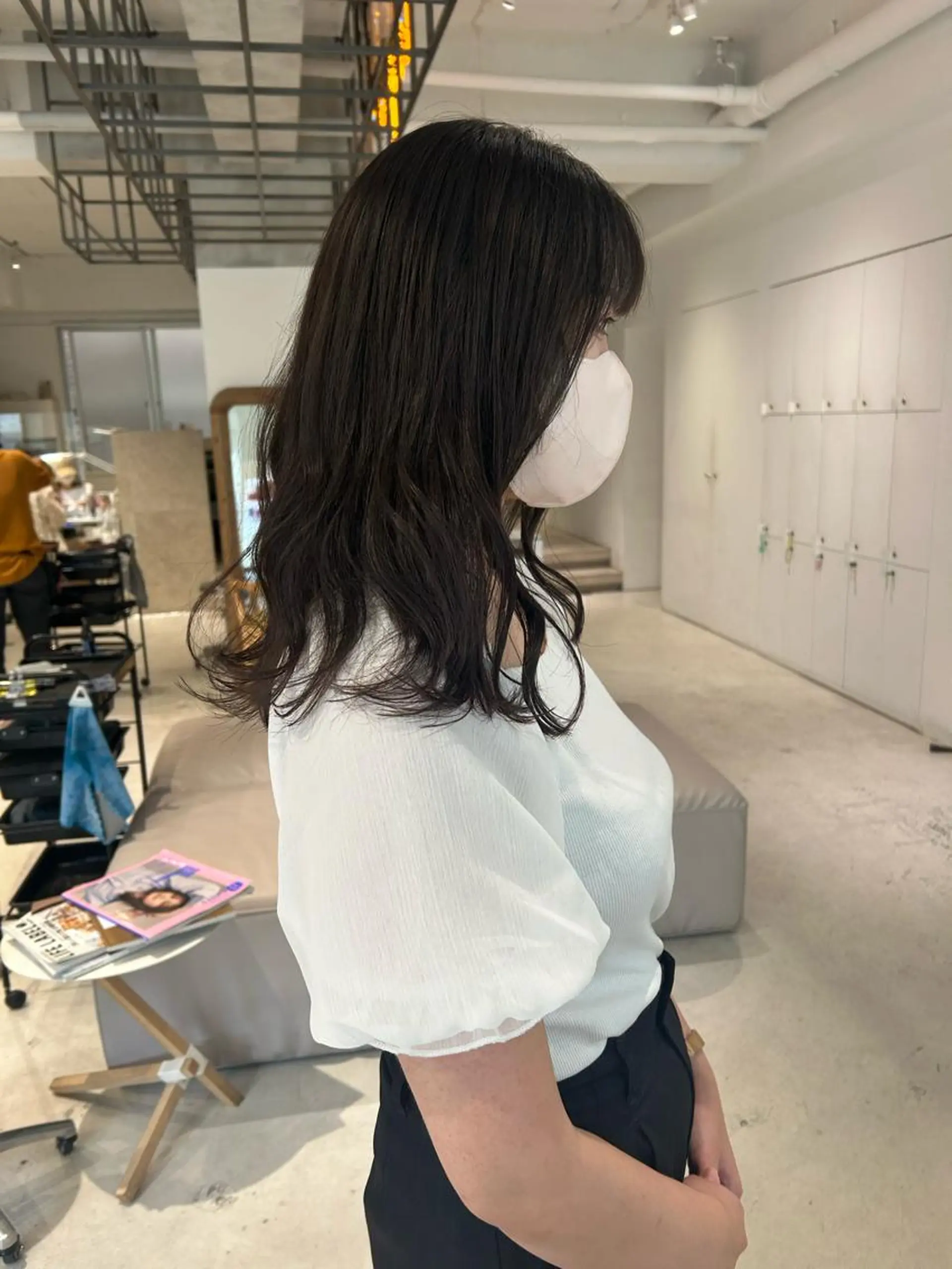 ミディアム カラー カット ヘアカラー トリートメント 透明感カラー🫧 nanohaのヘアスタイル