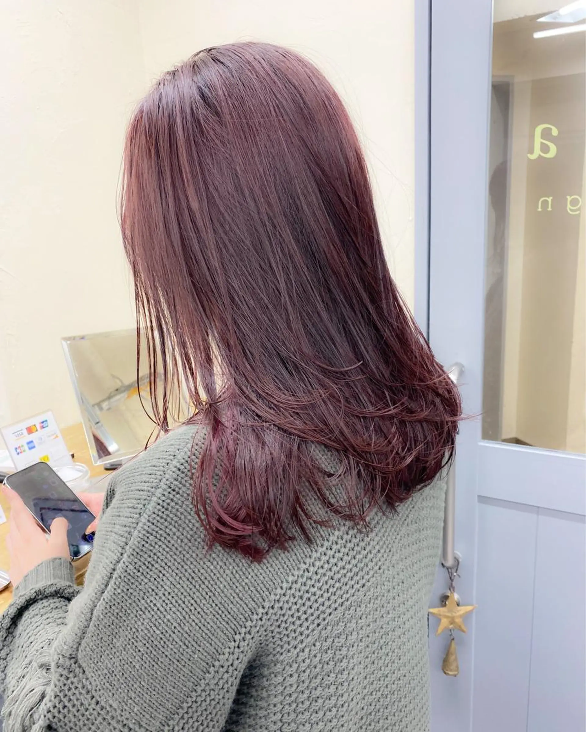 ミディアム カラー hair design verda所属・レイヤー暖色カラー 池袋Yamamotoのヘアスタイル