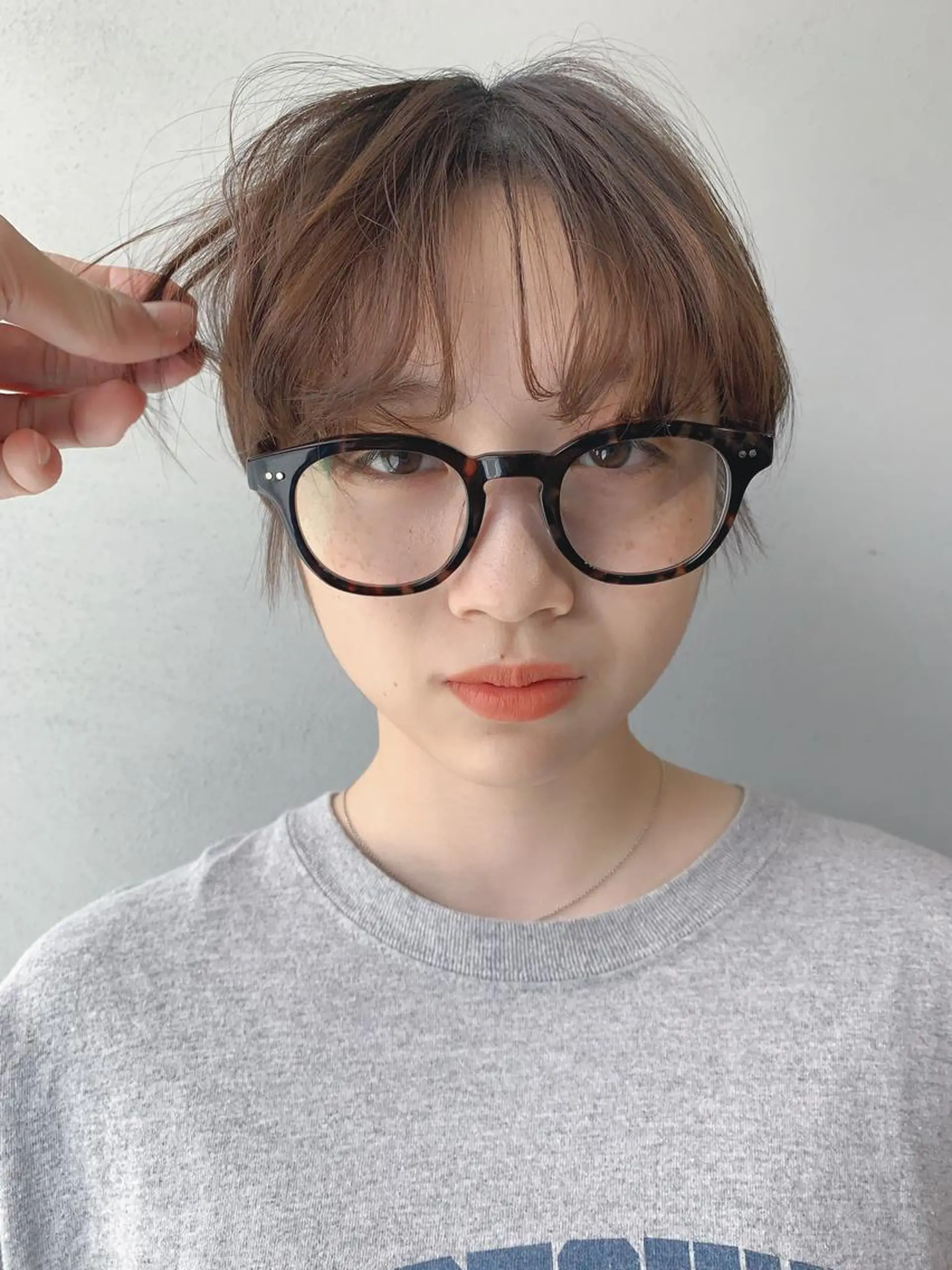 ショート カラー ボブパーマコテ巻き風 パーマNo1深江秀平のヘアスタイル