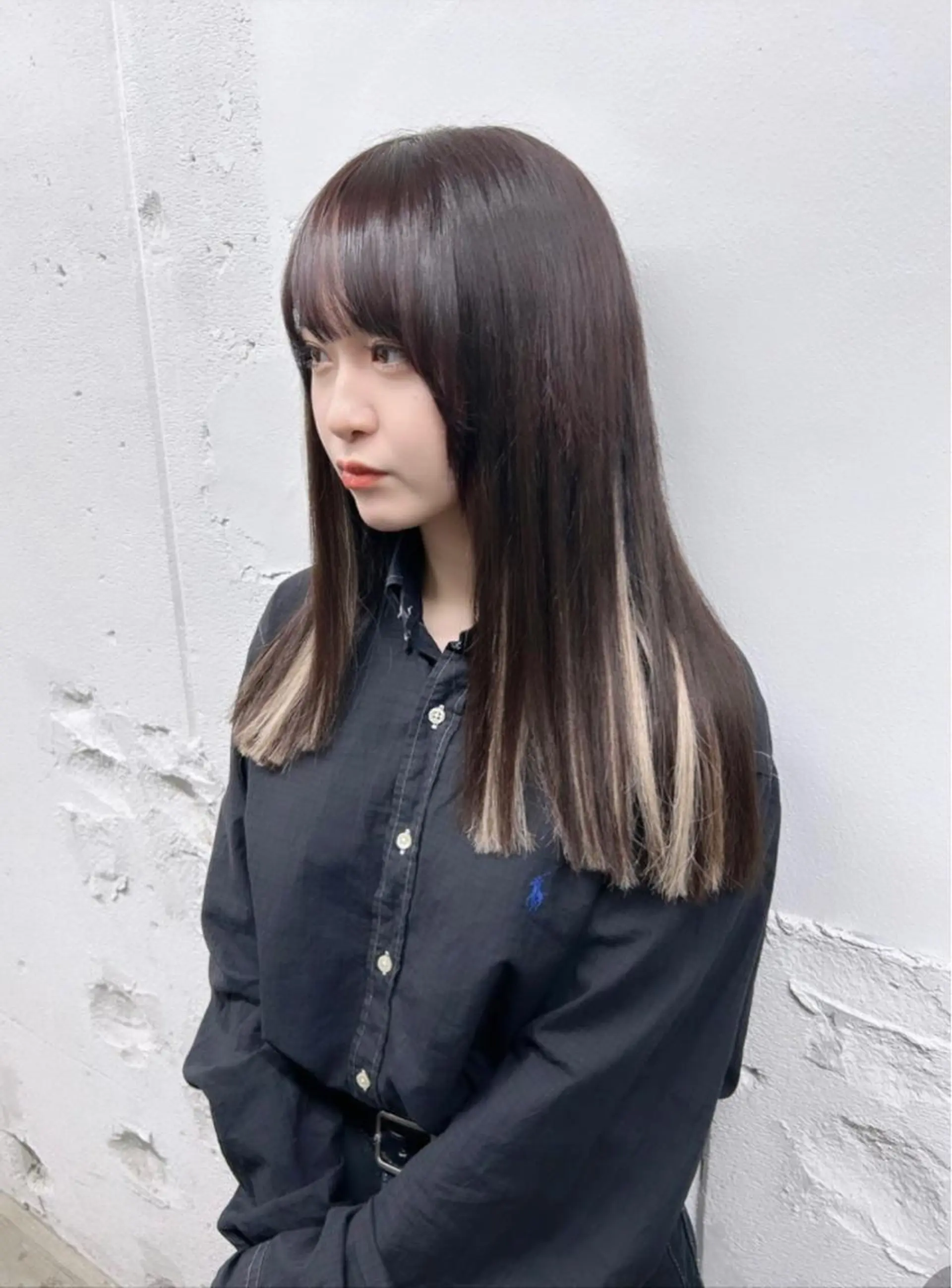 ミディアム カラー シールエクステ ベージュカラー ブラウンカラー ダブルカラー ハイライトカラー シールエクステの女神 🍑Momo🍑のヘアスタイル