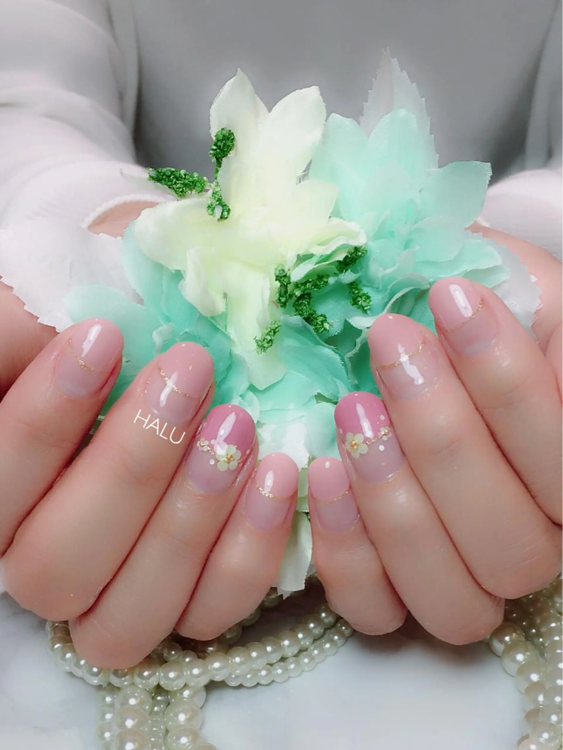 ネイル 入学式 フレンチネイル 春ネイル HALU ハルのネイルデザイン