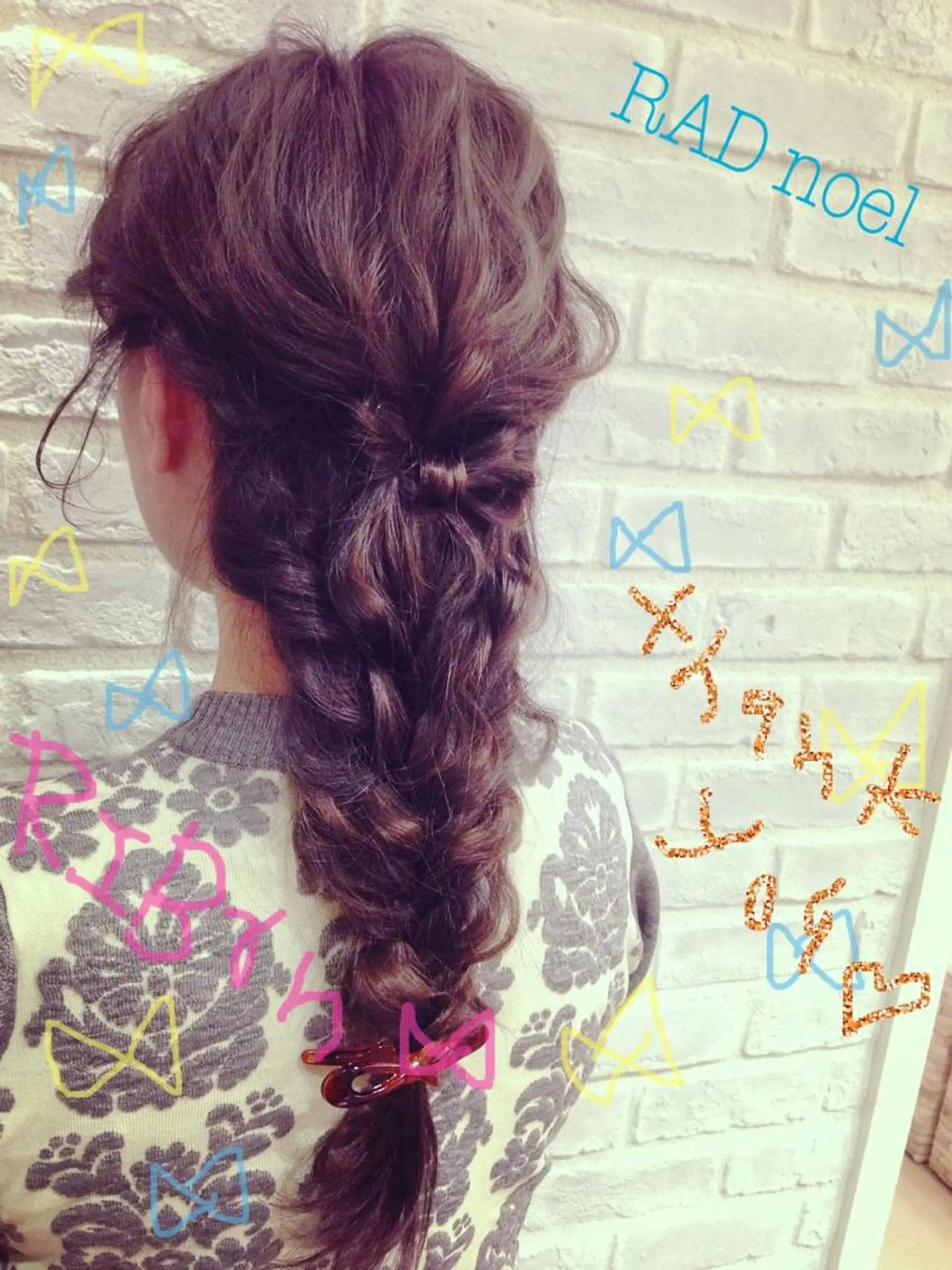 ロング カラー ヘアアレンジ 結婚式・ブライダル la fith所属・rico_by ヘアとアイブロウのヘアスタイル