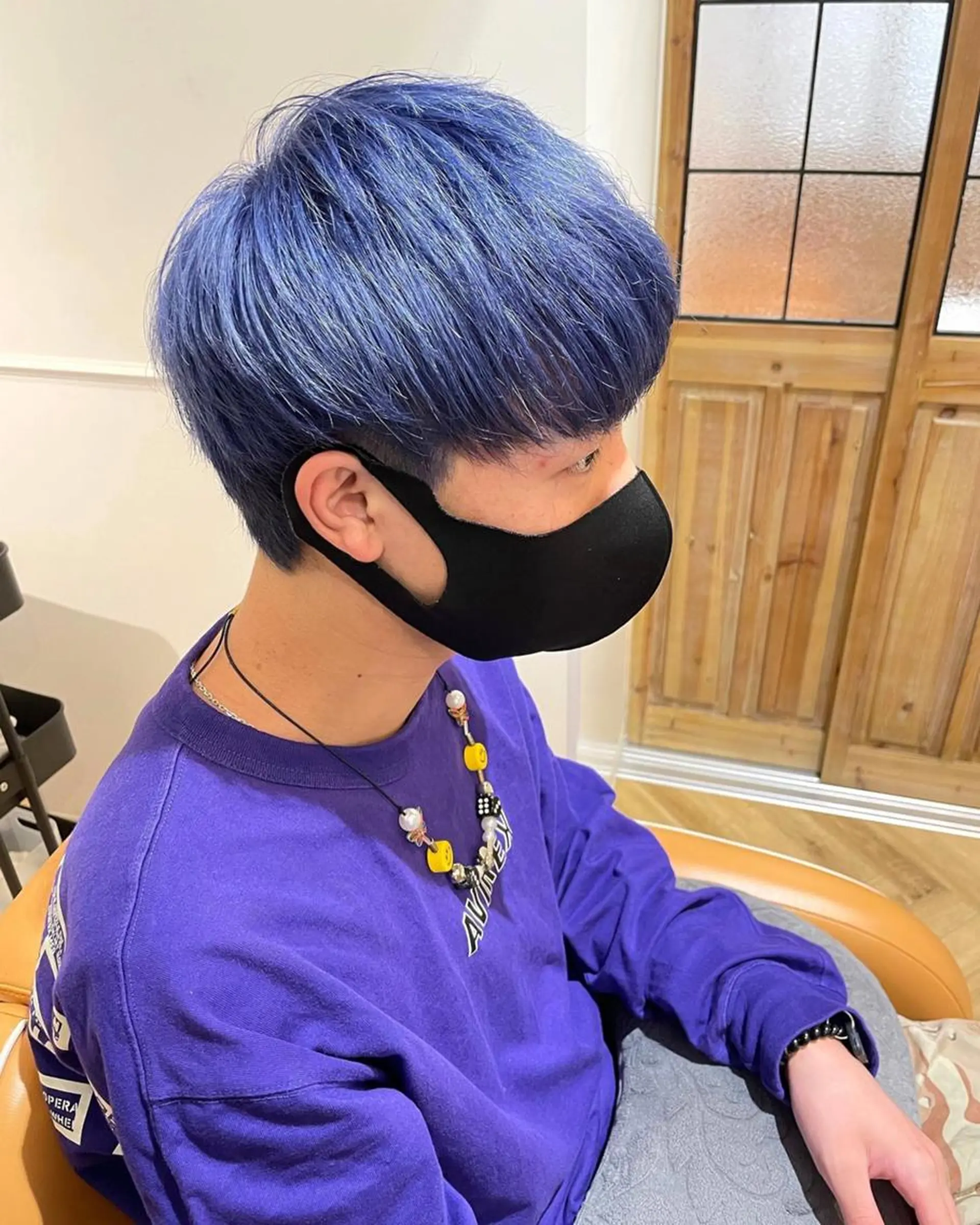 ミディアム カラー パーマ ヘアアレンジ メンズ キッズ ネイル マツエク・マツパ メンズブリーチ メンズハイトーン ブリーチ ブルーカラー ハイトーンカラー 🫧垢抜けヘア🫧 SHIORIのヘアスタイル