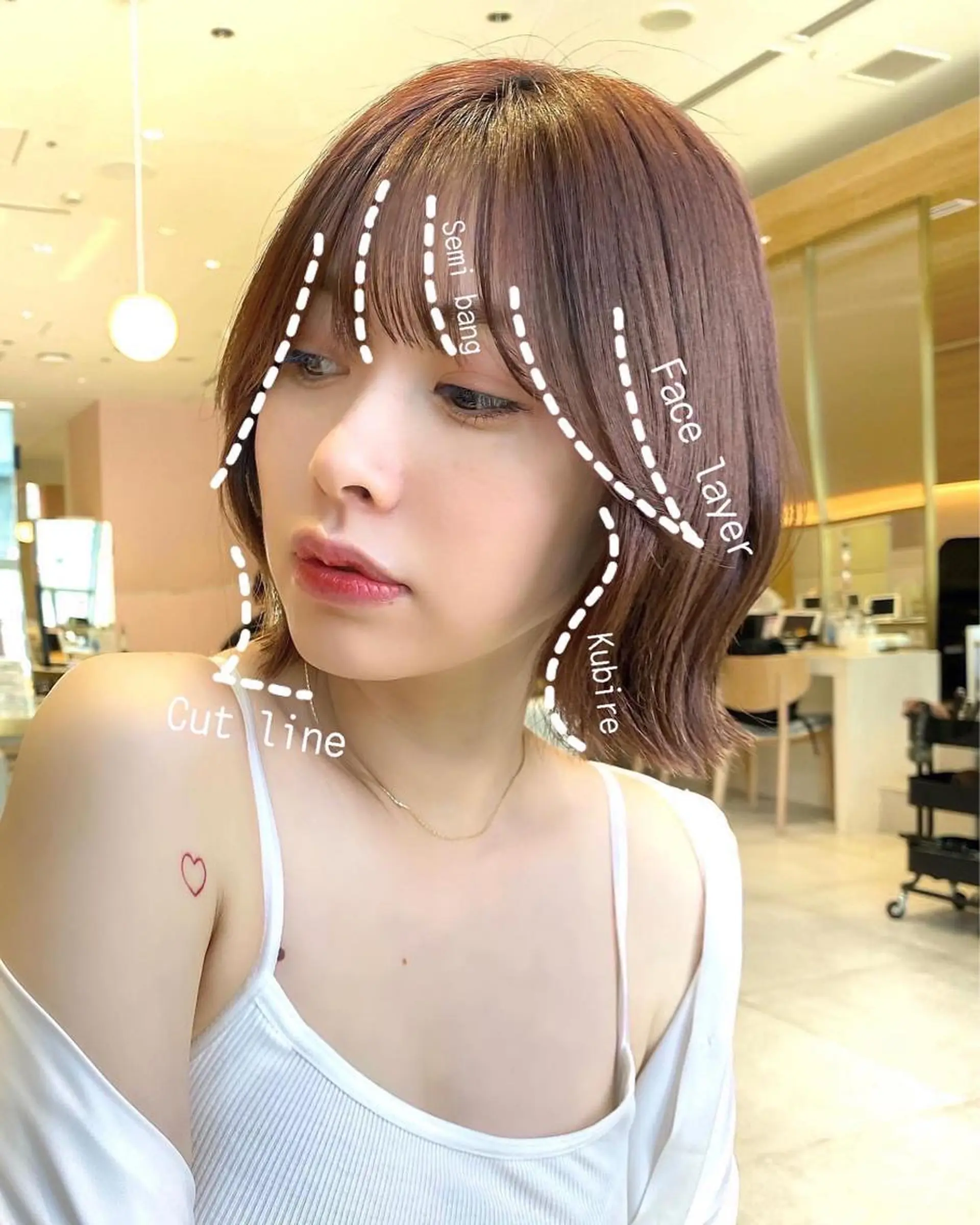 ミディアム カラー パーマ ヘアアレンジ ボブレイヤー アディクシーカラー 透明感カラー イルミナカラー ボブ カット ヘアカラー トリートメント ヘアセット 小野寺瑞希 /最小顔カットのヘアスタイル