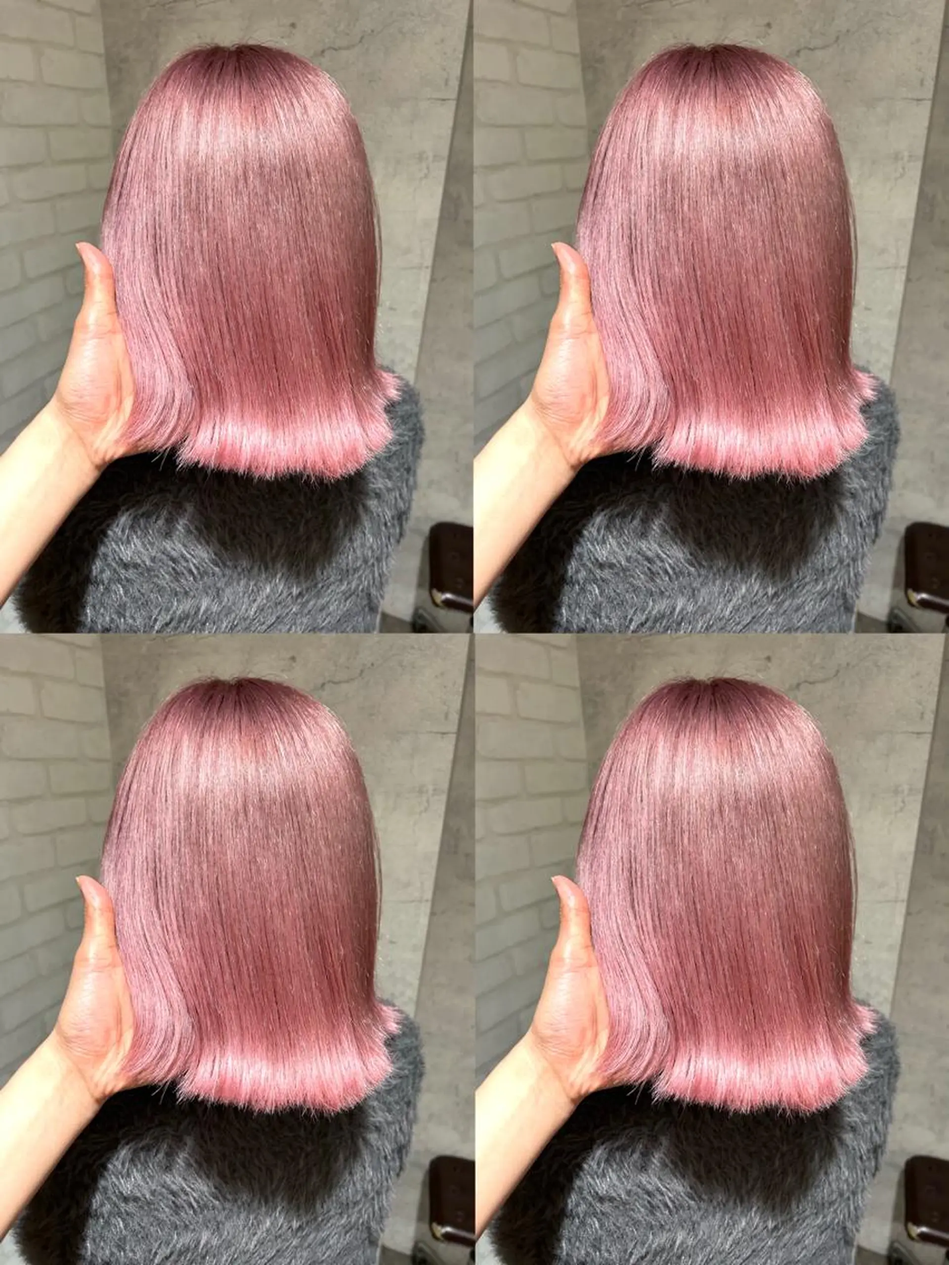 セミロング カラー ピンクカラー カット ヘアカラー トリートメント 🎀髪質改善・艶髪カ ラー🎀YUMEKAのヘアスタイル