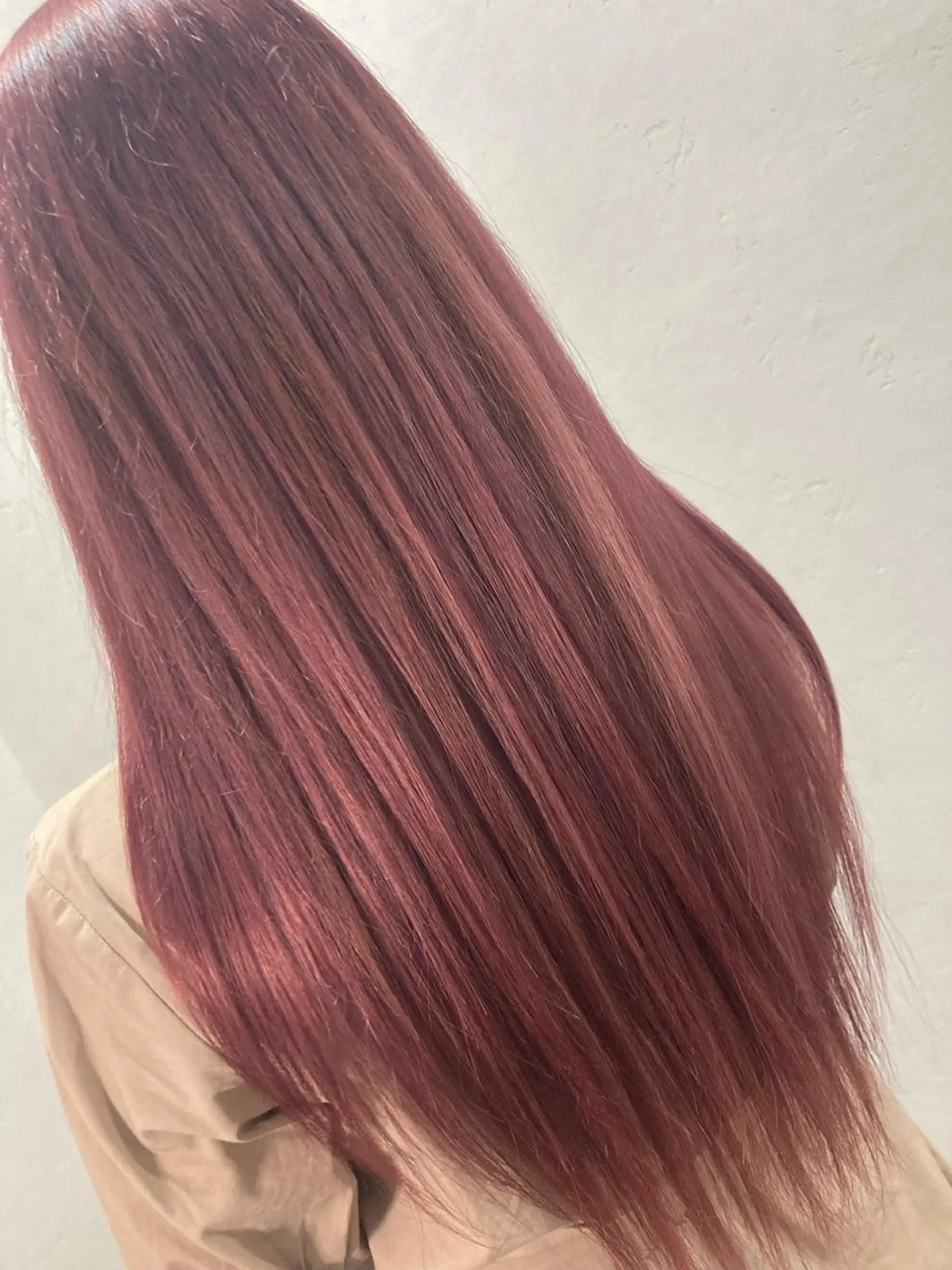 ロング カラー ブリーチ毛縮毛矯正 👑山口のヘアスタイル