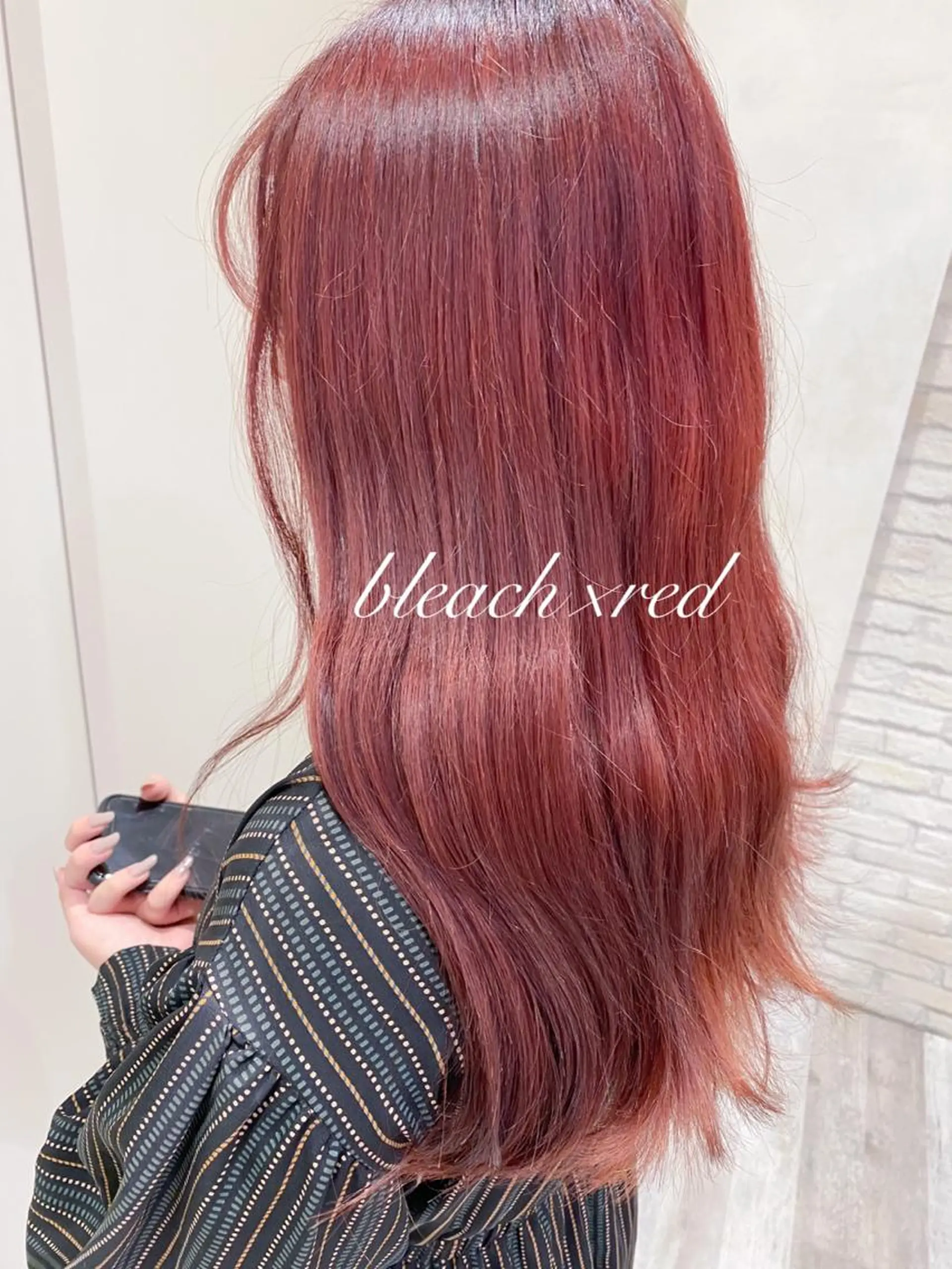 ロング カラー ブリーチ ケアブリーチ ピンクカラー ロング ヘアカラー トリートメント 横浜🍒ルーツカラー エクステ／RIEのヘアスタイル