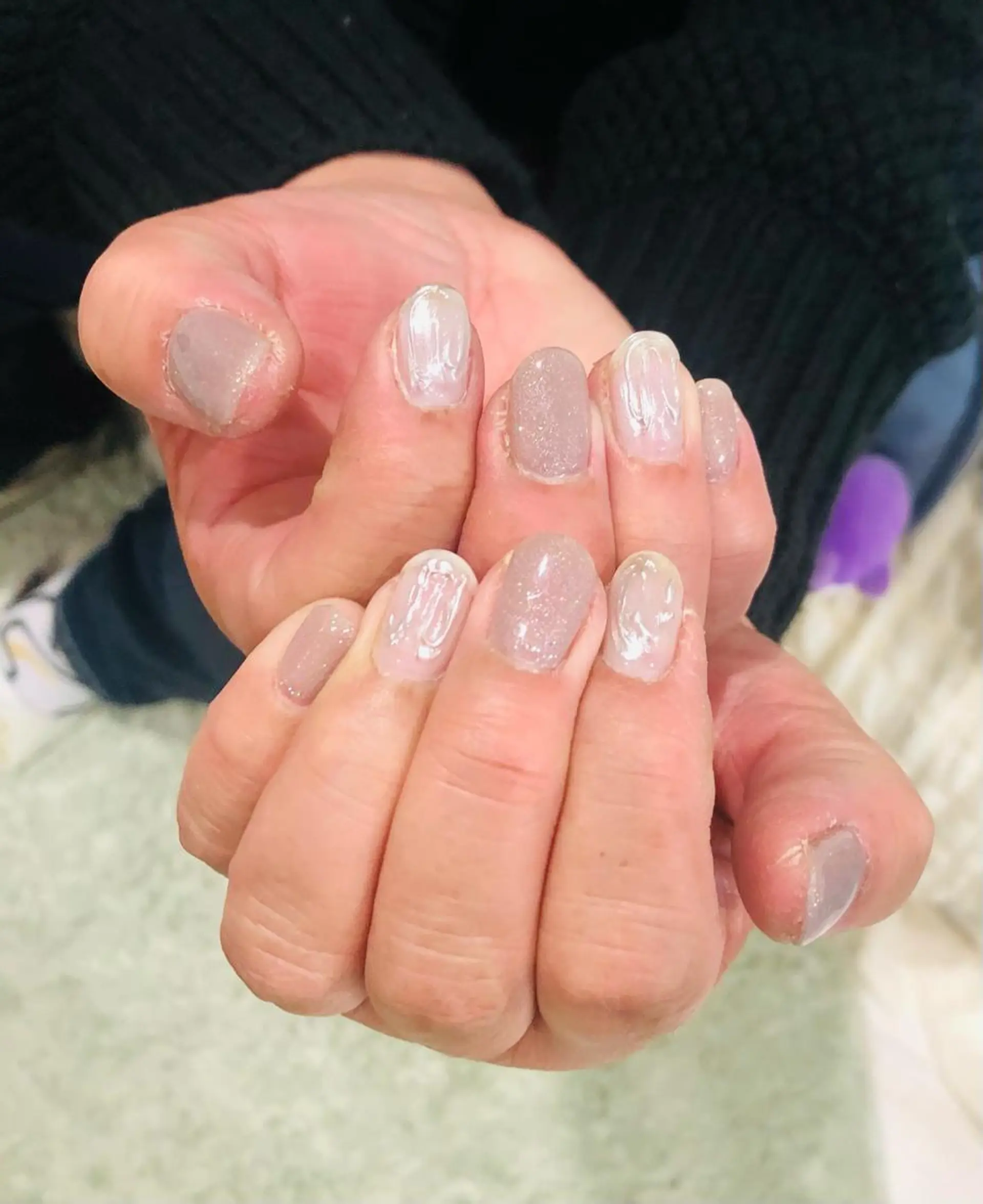 ネイル 入学式 フラッシュネイル フレンチネイル 卒業式 ラメ(グリッター) Ｈ3（エイチスリー）所属・H3 hitoのネイルデザイン