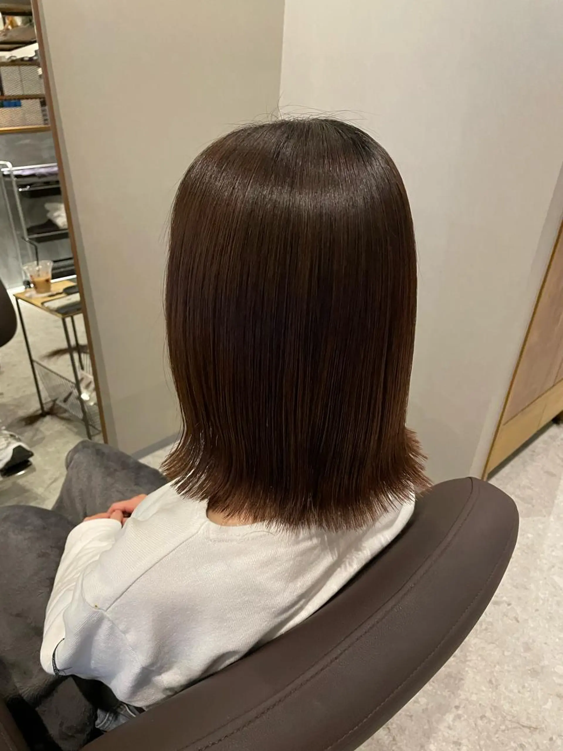 ミディアム 縮毛矯正 《Rounds》 rihoのヘアスタイル