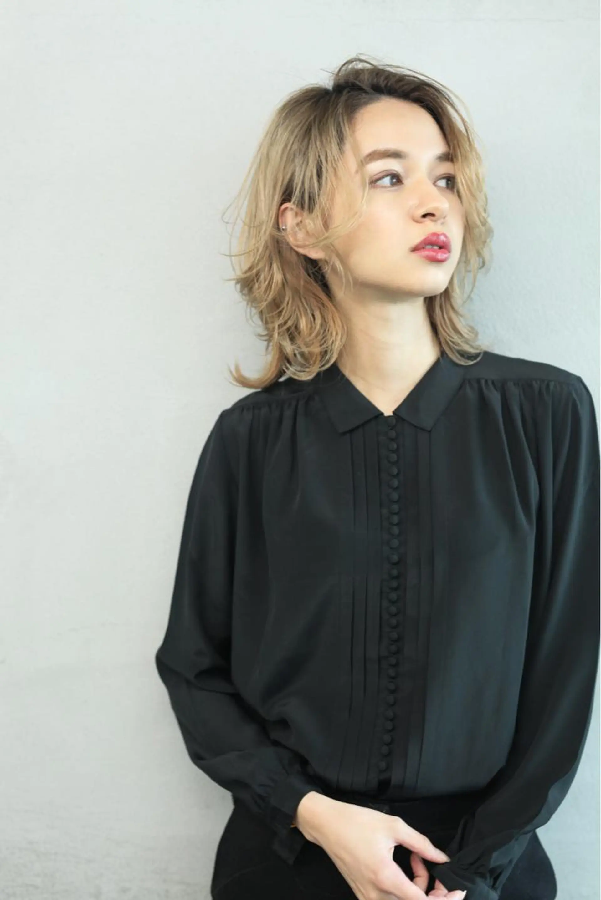 ミディアム カラー ウルフカット カット ヘアカラー トリートメント ボブ/ショート/ 白髪染め/メンズ葛西のヘアスタイル