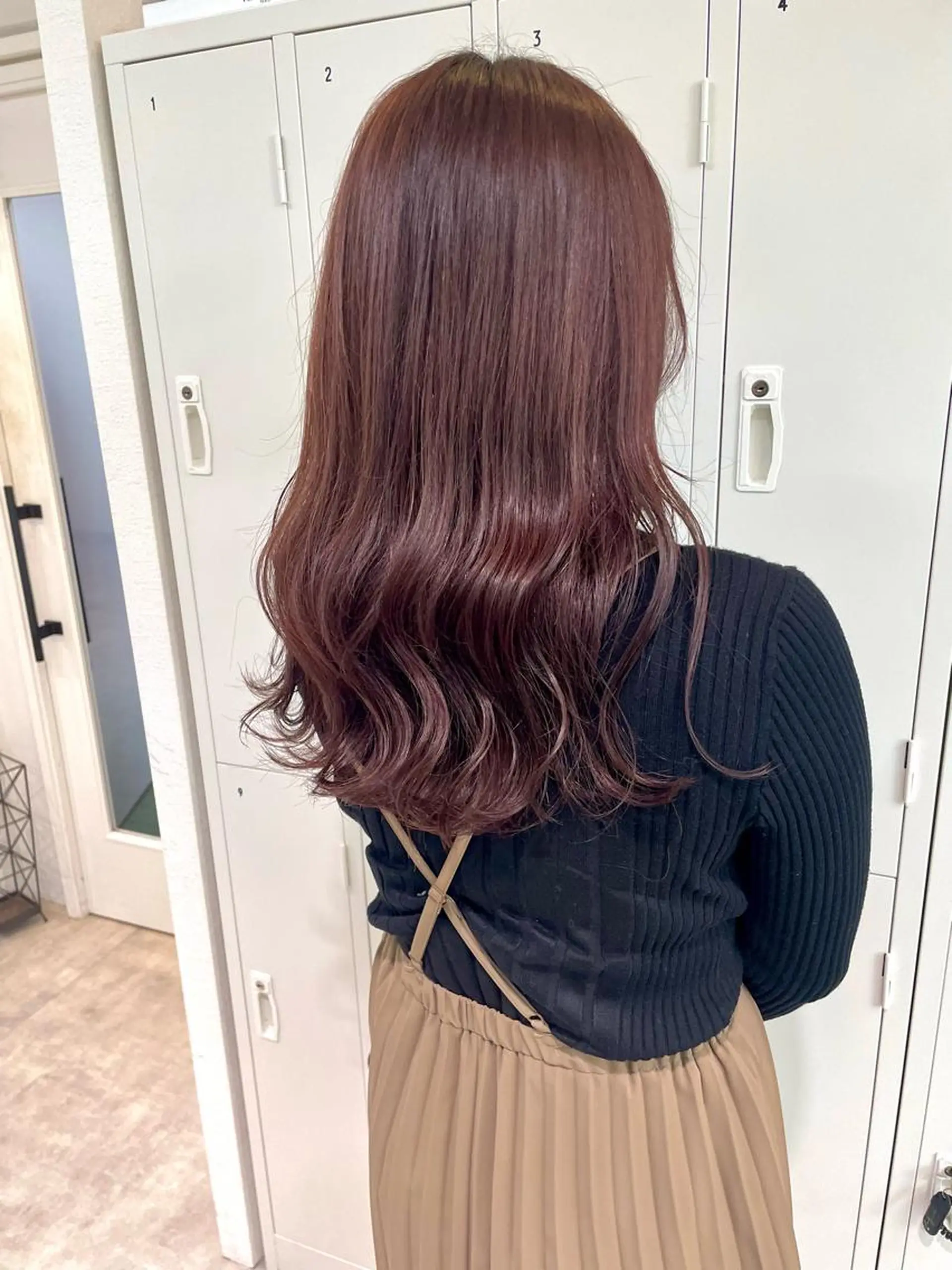 ミディアム カラー ブラウンカラー ピンクカラー ピンクブラウン 田中大星 /ボブ 縮毛矯正のヘアスタイル