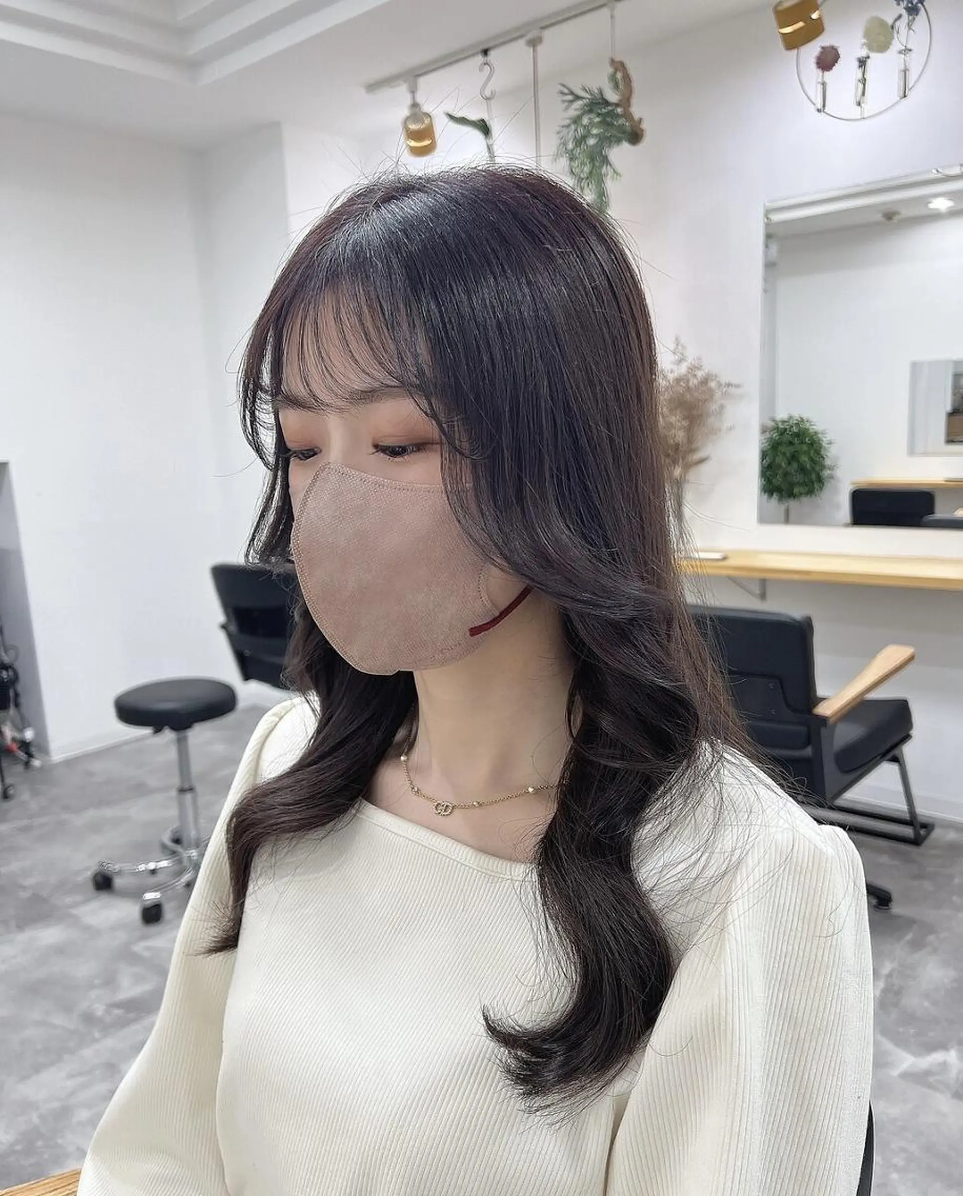 ミディアム カラー カット ヘアカラー トリートメント 藤森結子/韓国ヘア/ パーソナルカラー診断のヘアスタイル