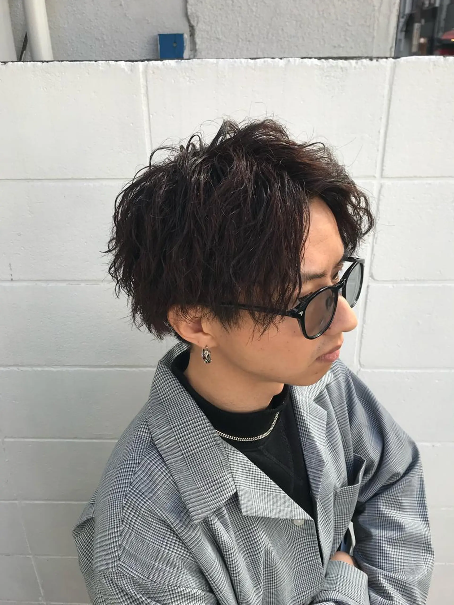 ショート パーマ メンズ メンズパーマ スパイラルパーマ メンズ特化 TAKUYAのヘアスタイル