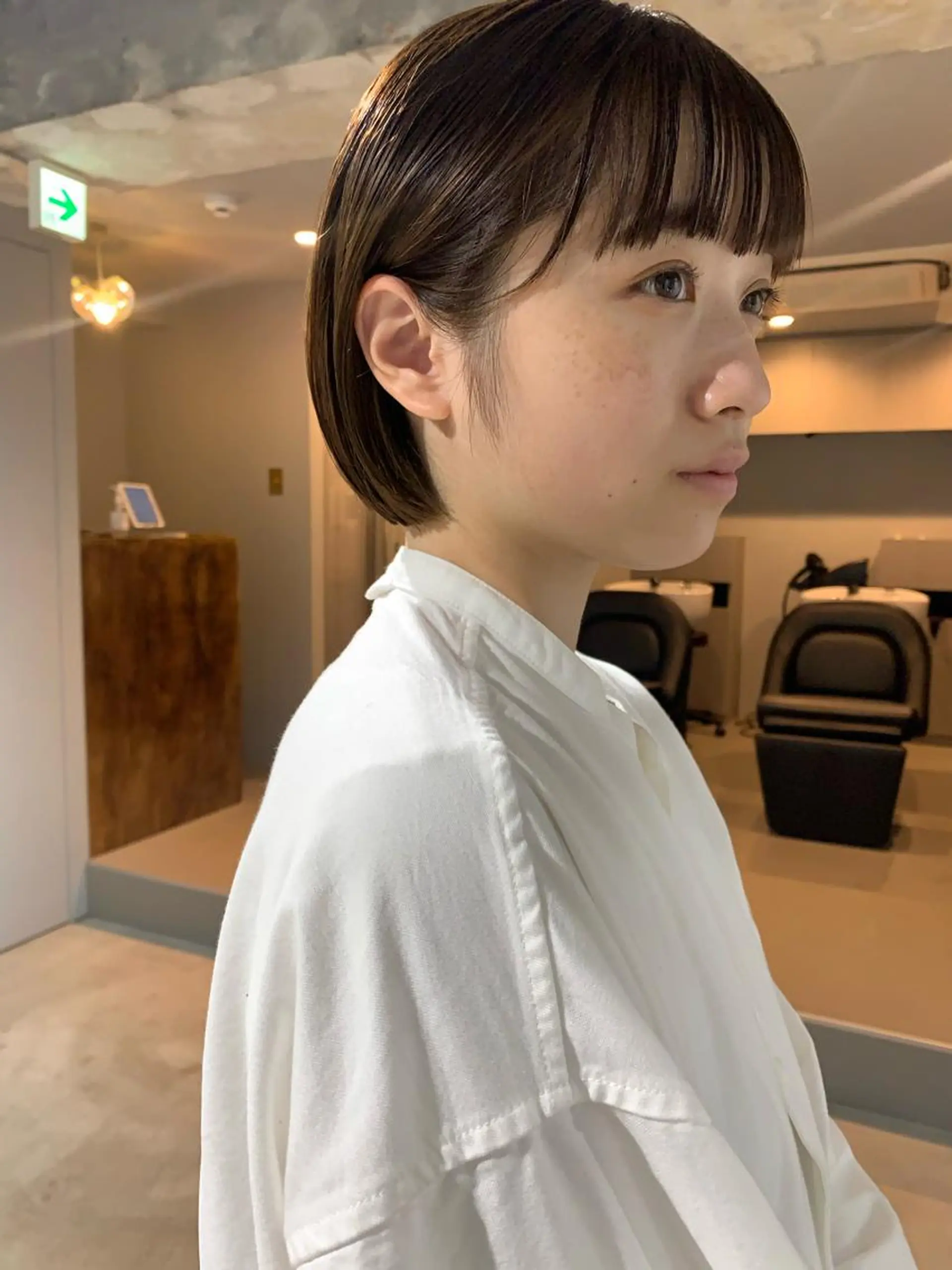 ショート カラー ボブパーマコテ巻き風 パーマNo1深江秀平のヘアスタイル