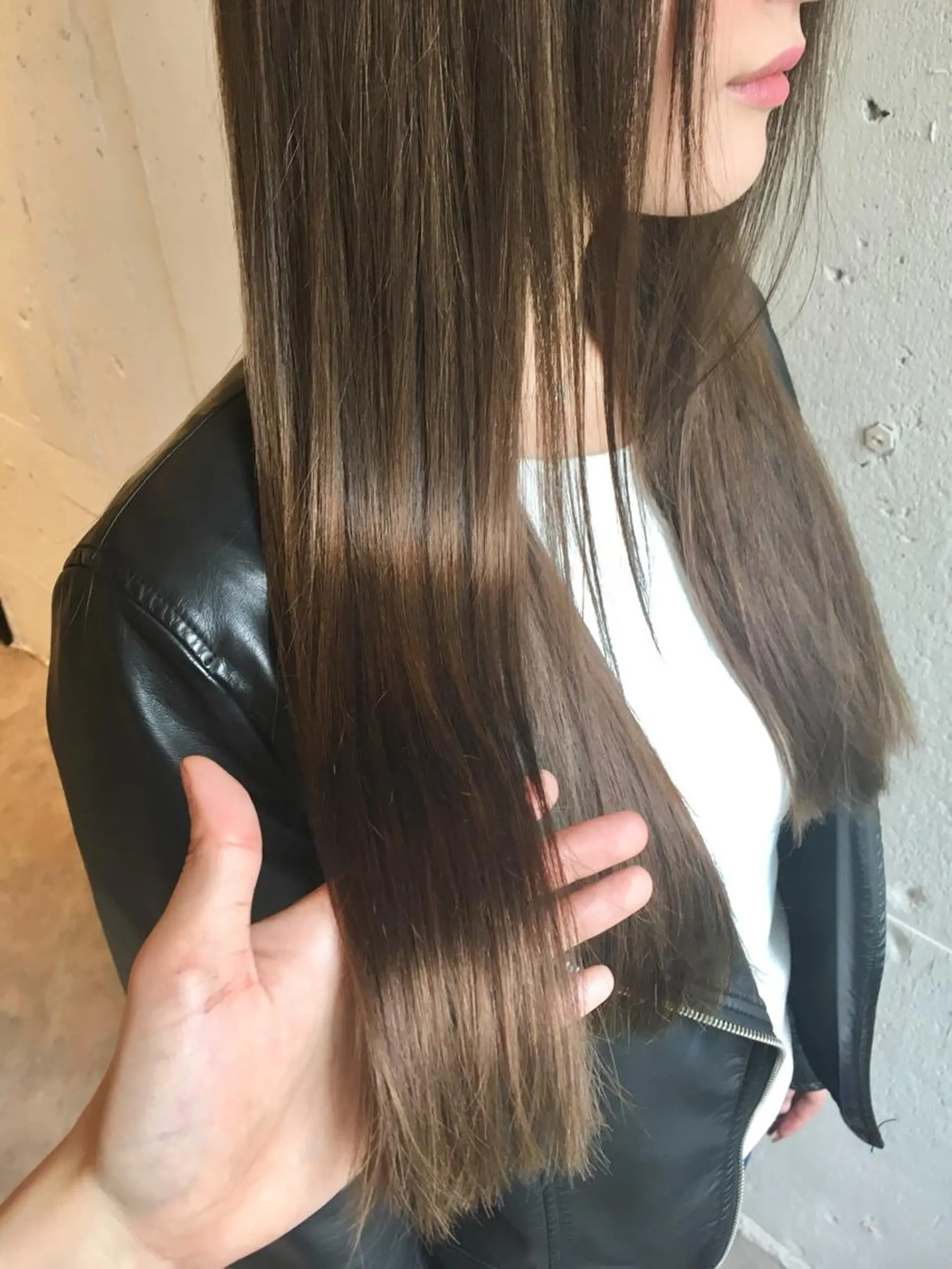 ロング カラー グレージュ オレンジ トリートメント カット トリートメント 💈平島 拓也💈のヘアスタイル