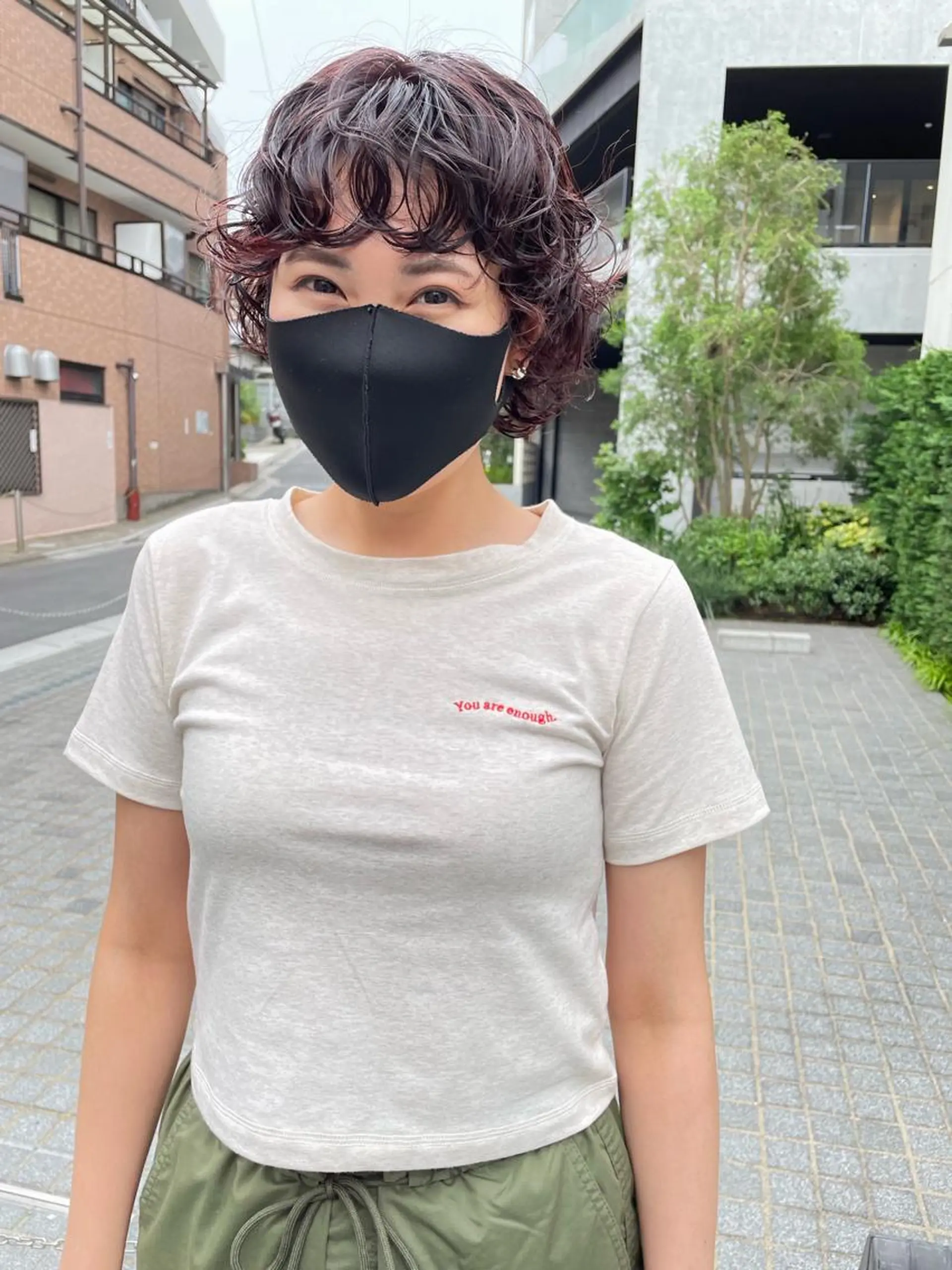 ショート パーマ 伸ばしかけ ショートヘア カット パーマ トリートメント パーマ/透明感カラー /ボブ/吉田一生のヘアスタイル