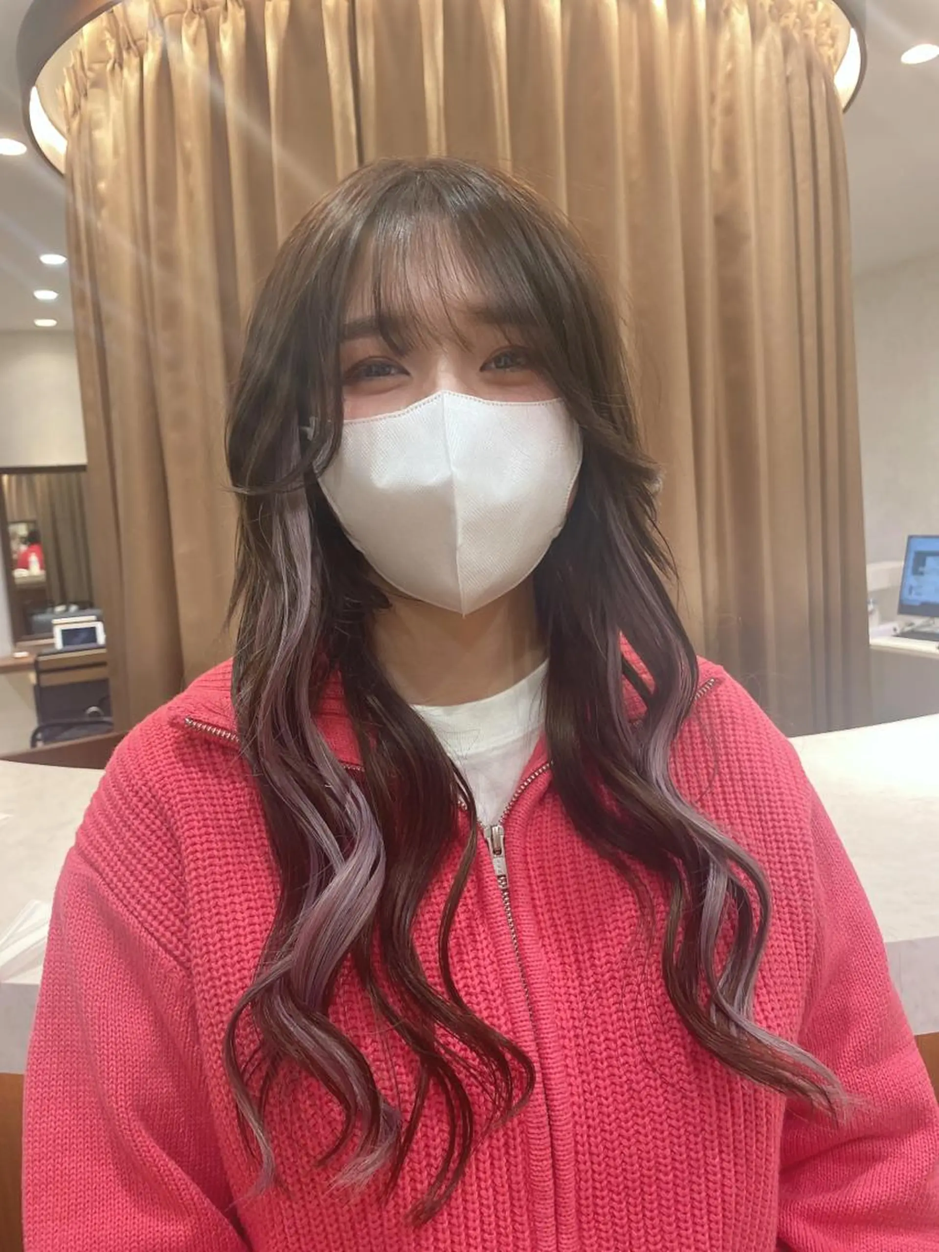 ロング エクステ 顔周り🇰🇷韓国 レイヤー/モエのヘアスタイル