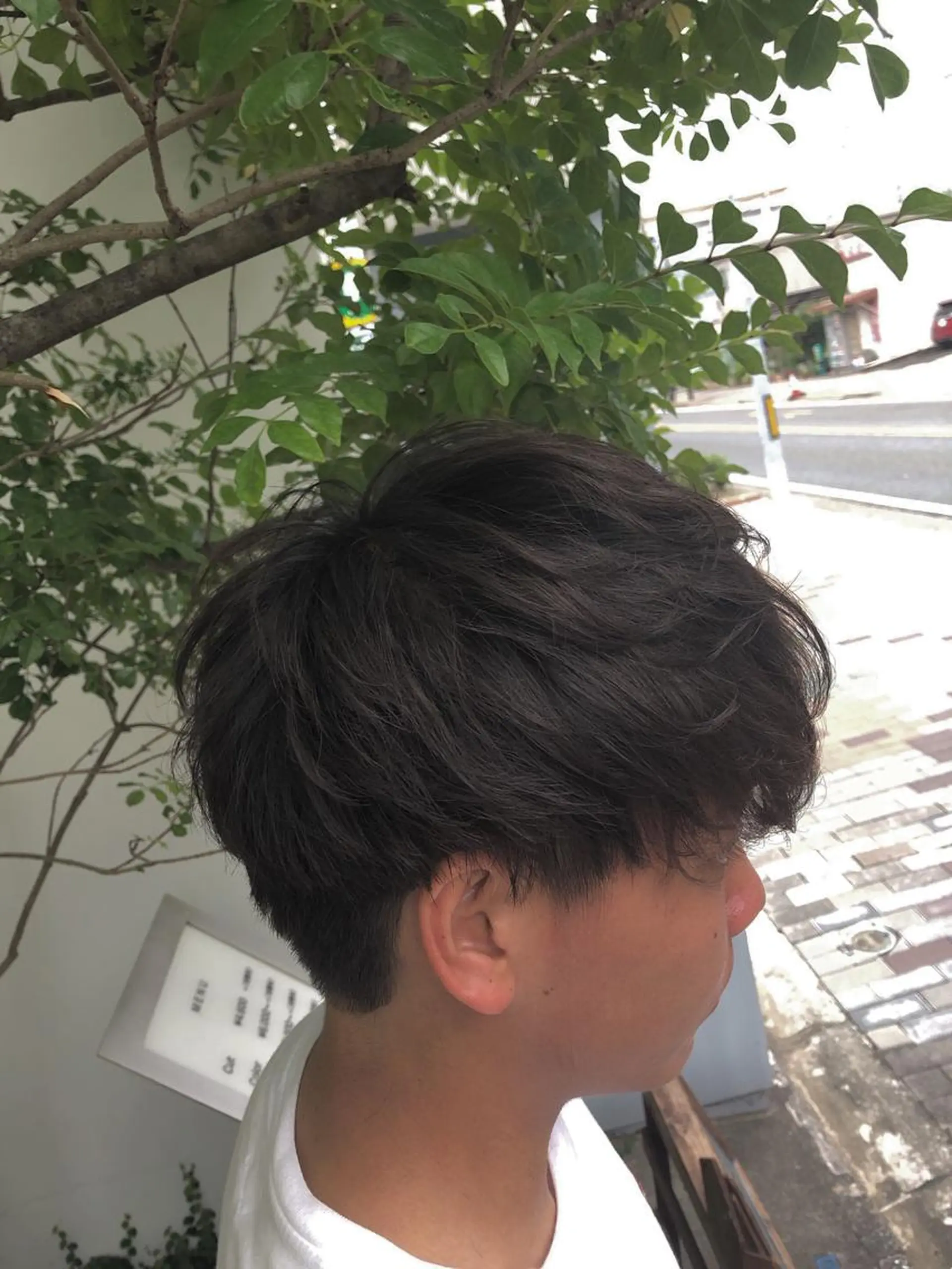 メンズ マッシュ メンズパーマ 本山　くせ毛のカット 尾島光季のヘアスタイル