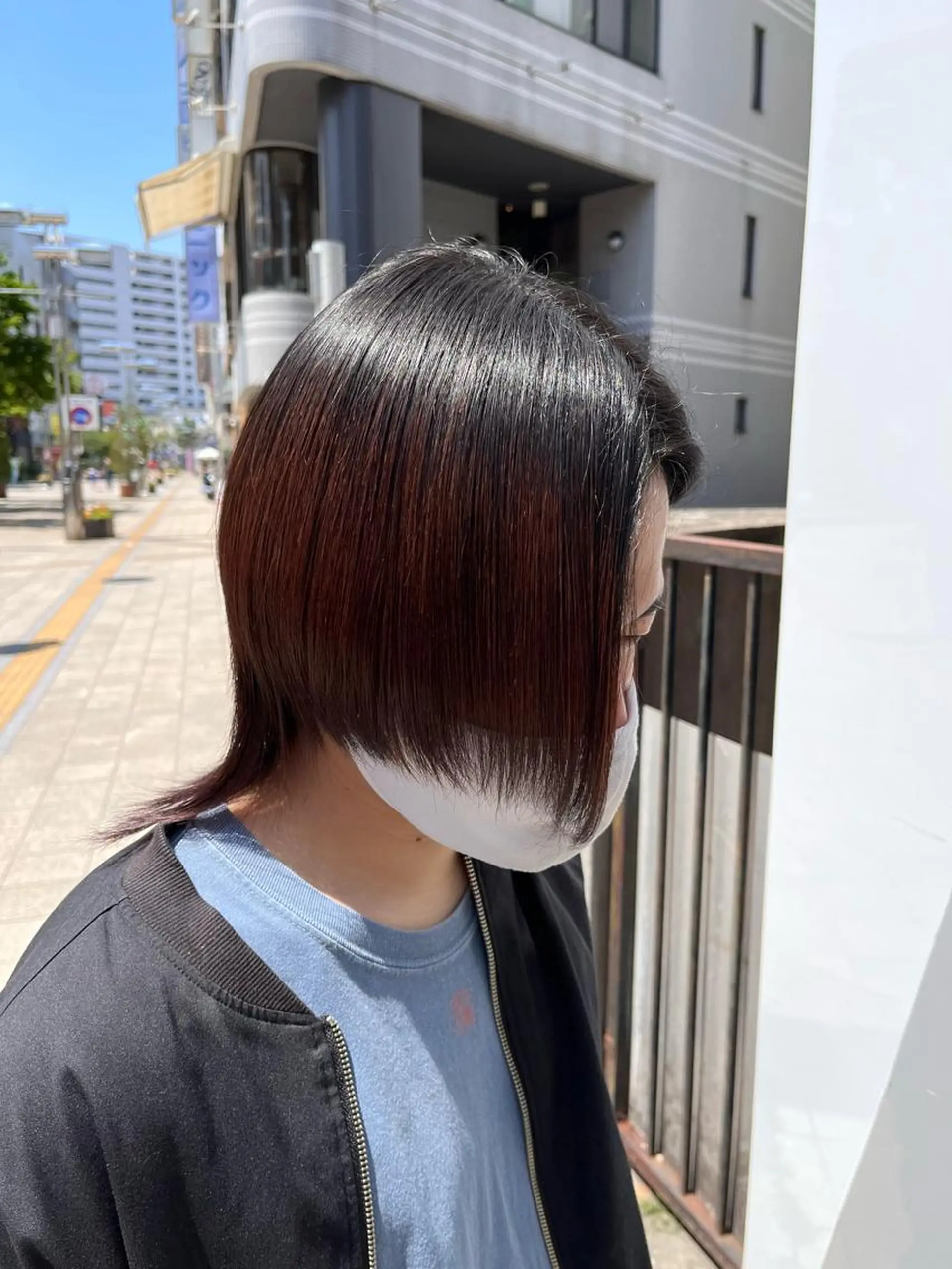 ミディアム カラー 武井　弘希 ブリーチなしカラー✨のヘアスタイル