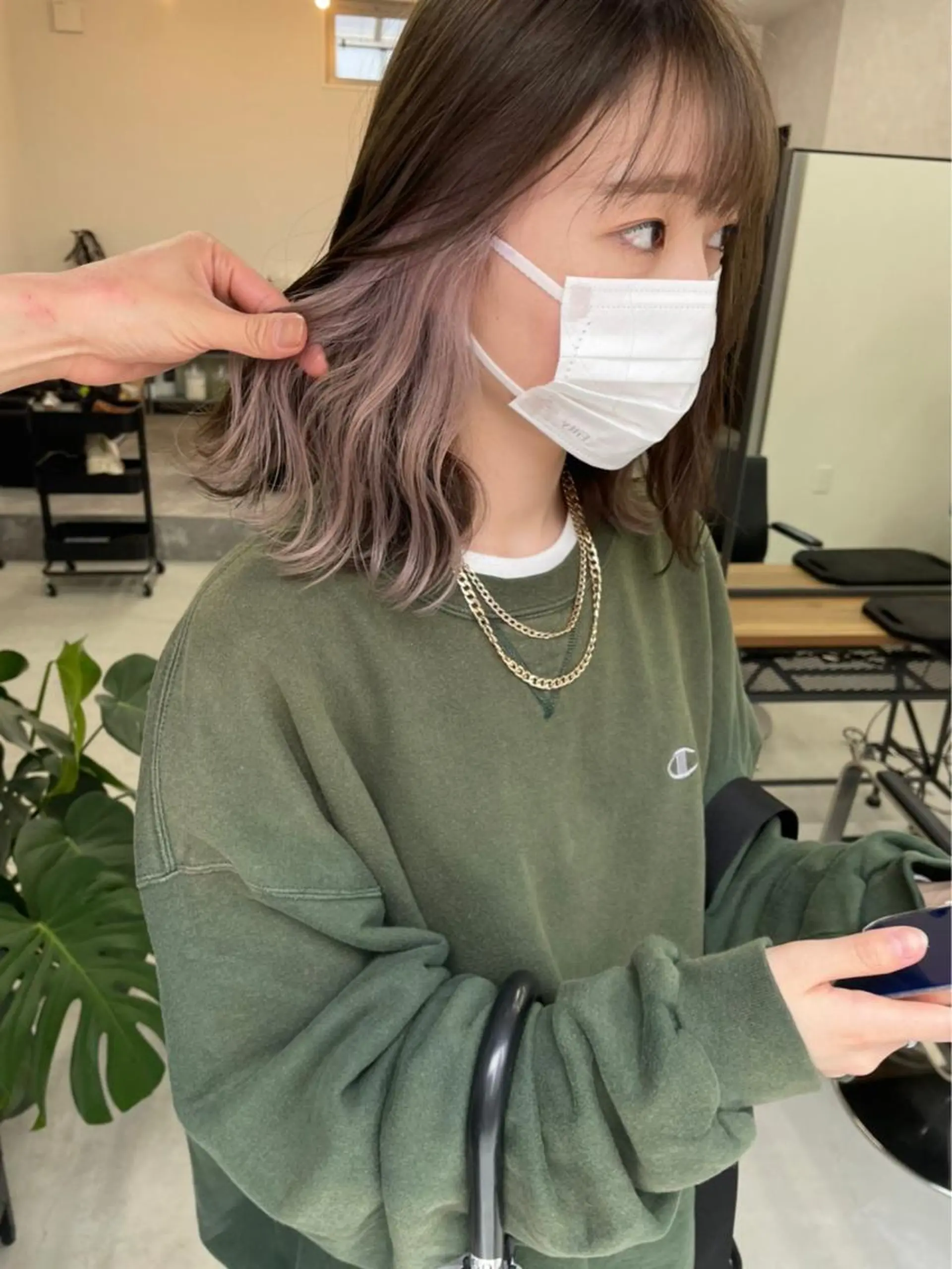 ミディアム パーマ ヘアアレンジ メンズ キッズ ネイル マツエク・マツパ アイブロウ カラー特化サロン梅田 Eir茶屋町/山下のヘアスタイル