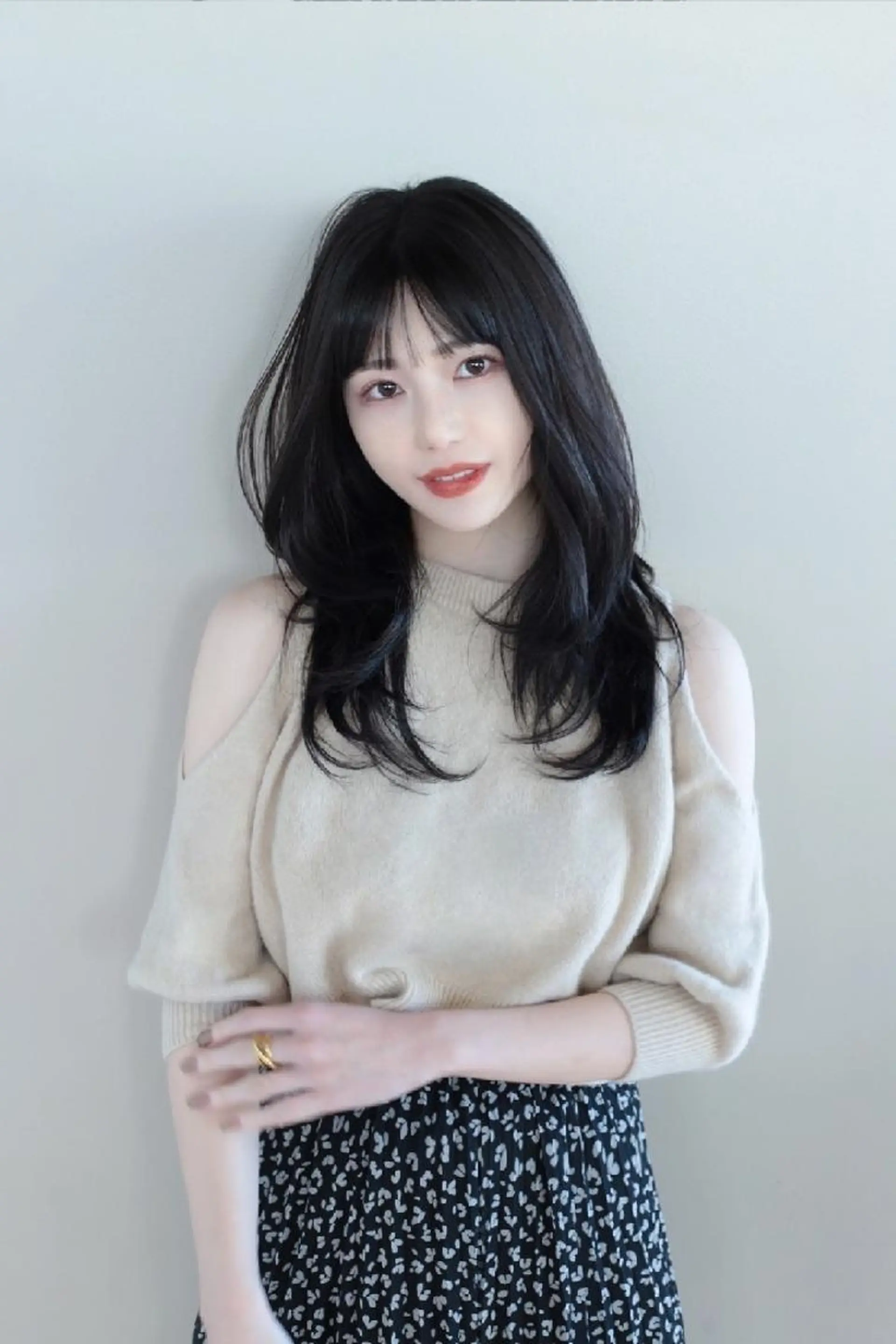 ロング Nanako。/韓国 ヘア/顔周りカットのヘアスタイル