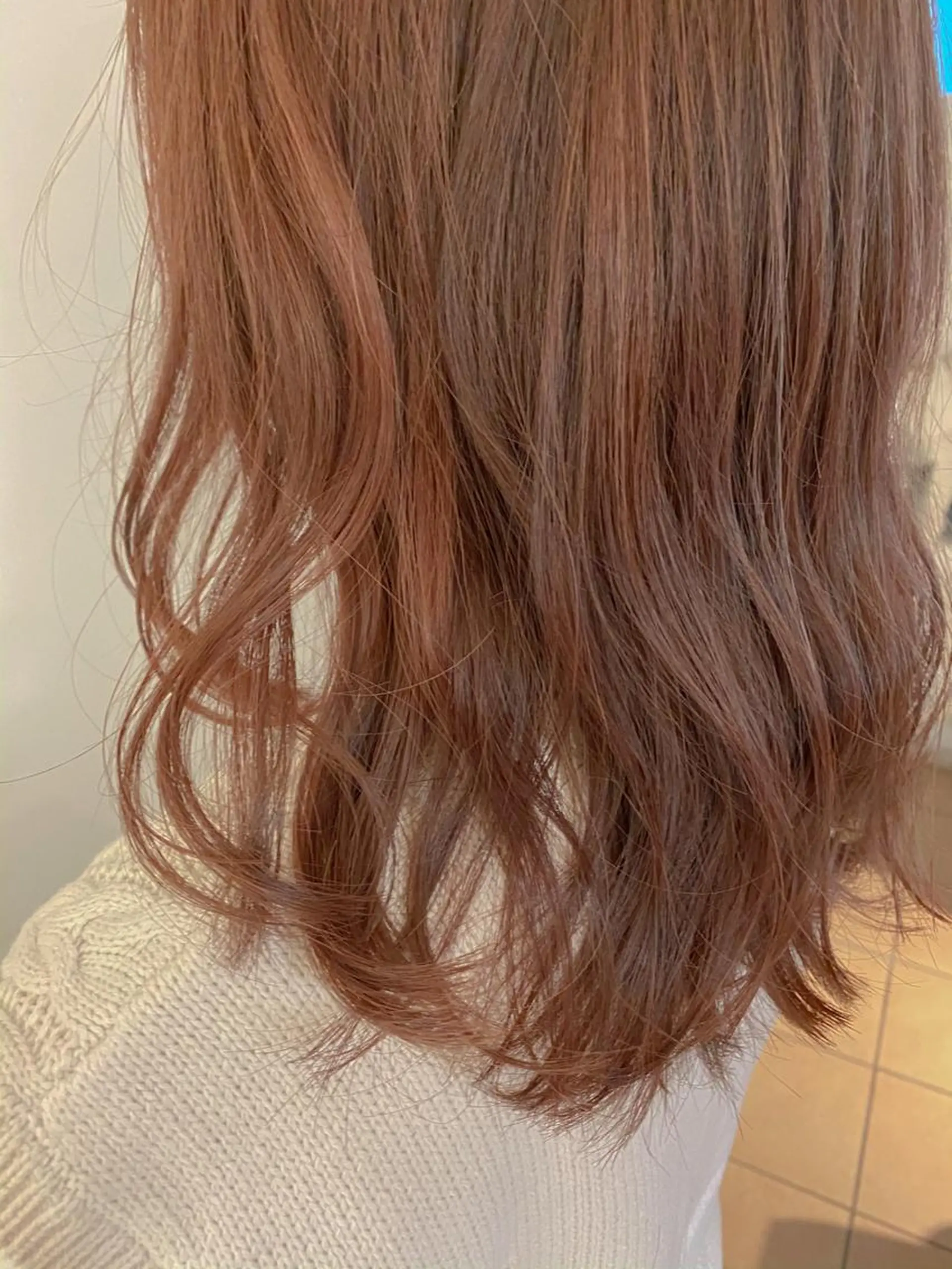 セミロング カラー ベージュカラー ピンクカラー ピンクベージュ カット ヘアカラー トリートメント 韓国hair ·͜· watanabeのヘアスタイル