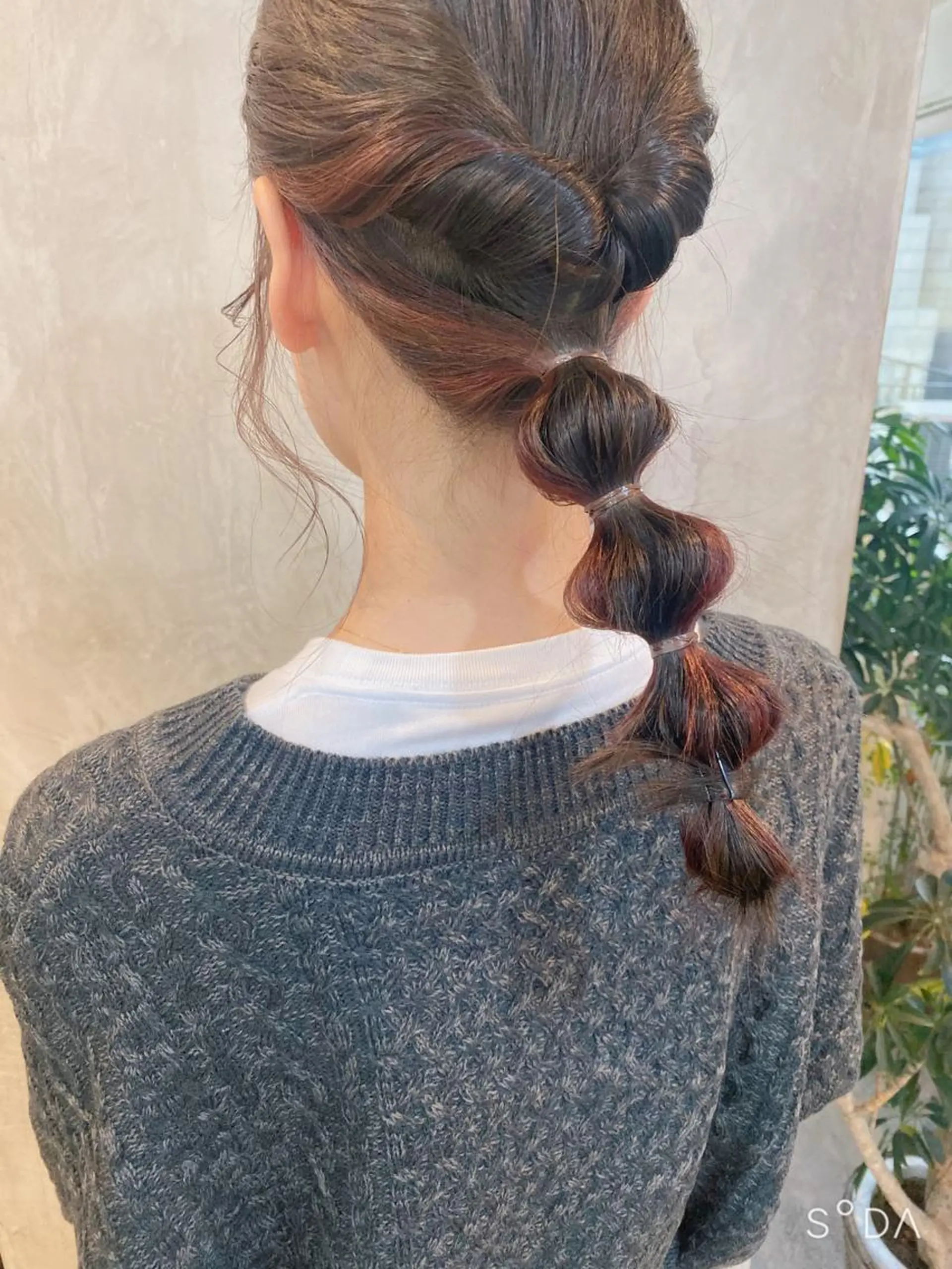 ミディアム カラー ヘアアレンジ インナーカラー stylist/蛯谷 珠里のヘアスタイル