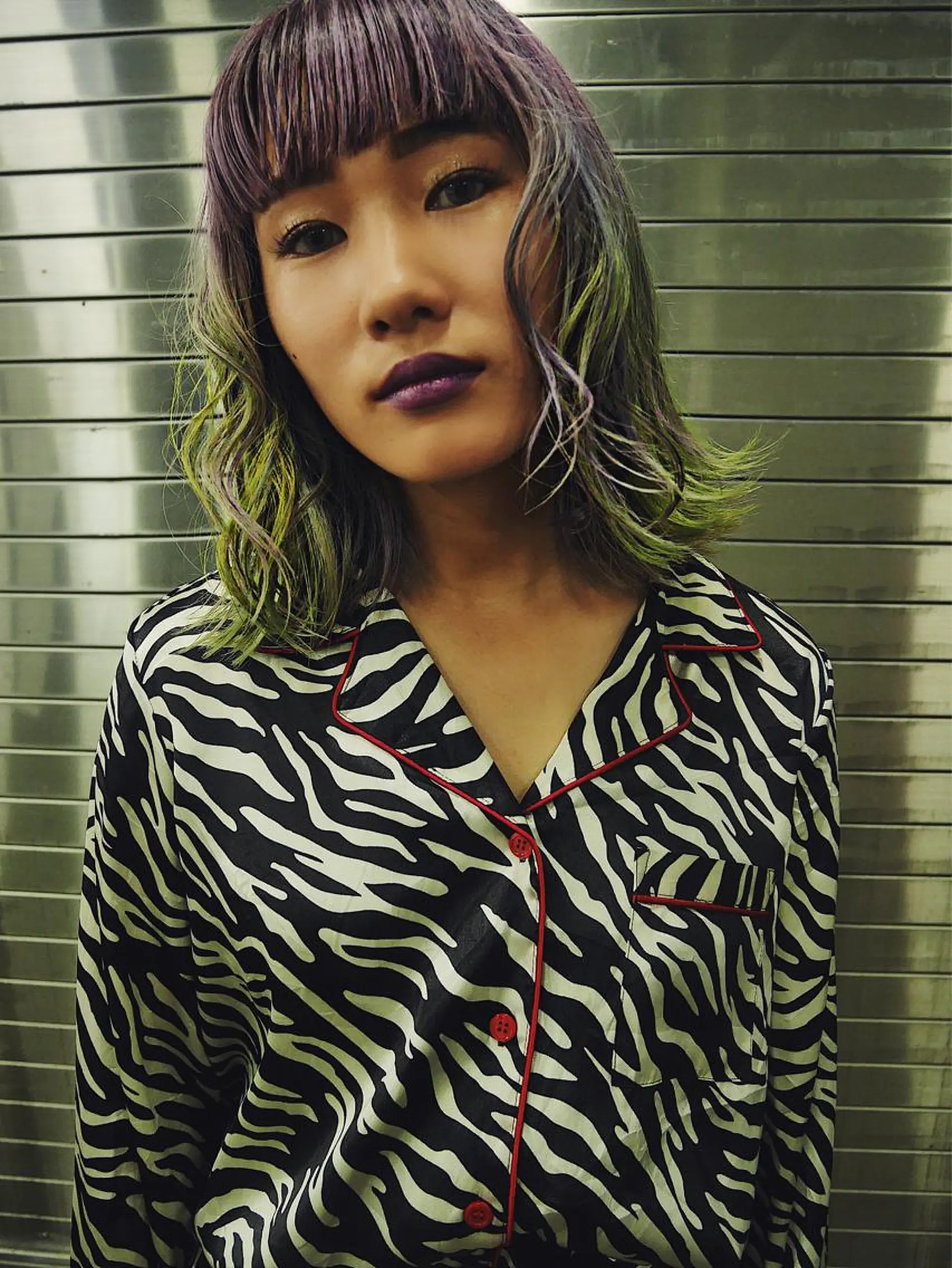 ミディアム カラー レイヤーカット/ パーマ/鎌田実奈歩のヘアスタイル