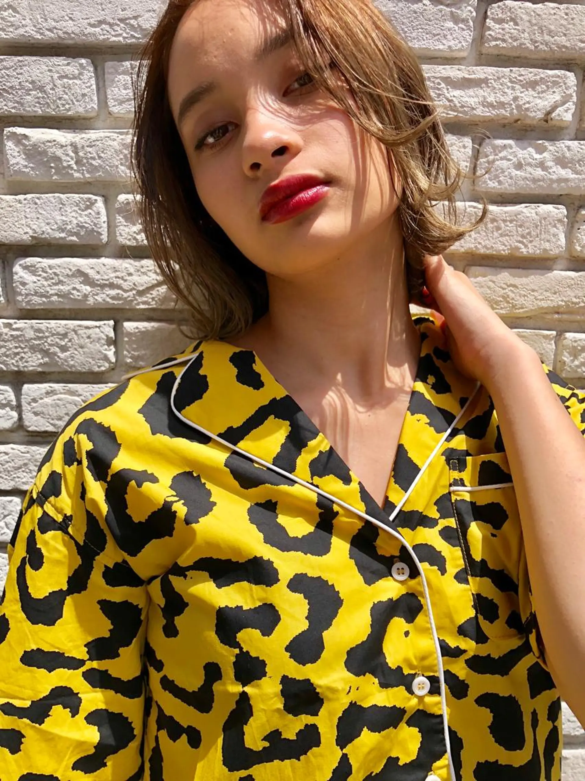 ミディアム 切りっぱなしボブ ミディアムパーマ アッシュ ボブ 外国人風カラー また会いたくなる 美容師【KENTA】のヘアスタイル