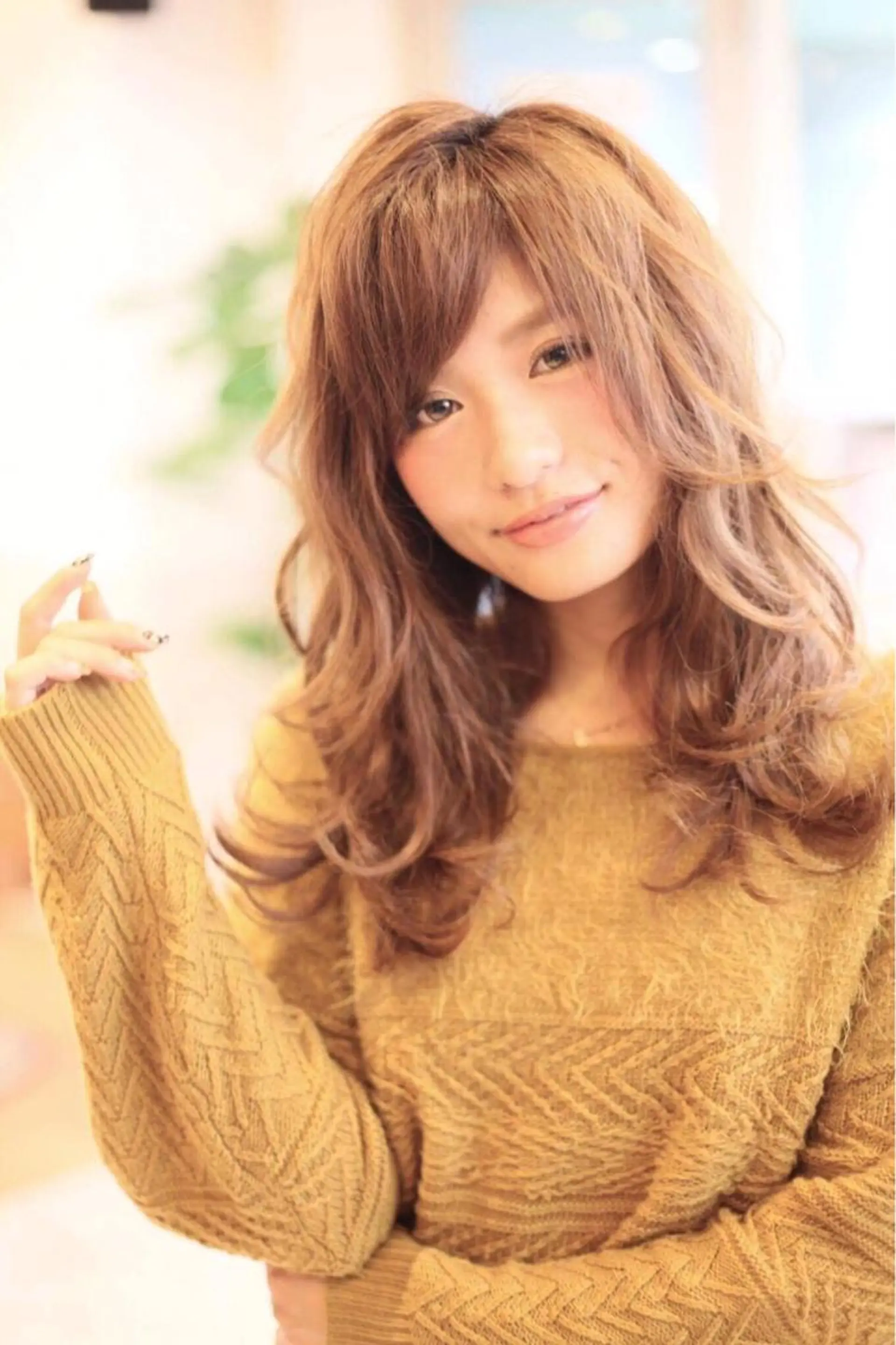 セミロング カラー パーマ ✖️リーアキト LEEAKITO✖️のヘアスタイル