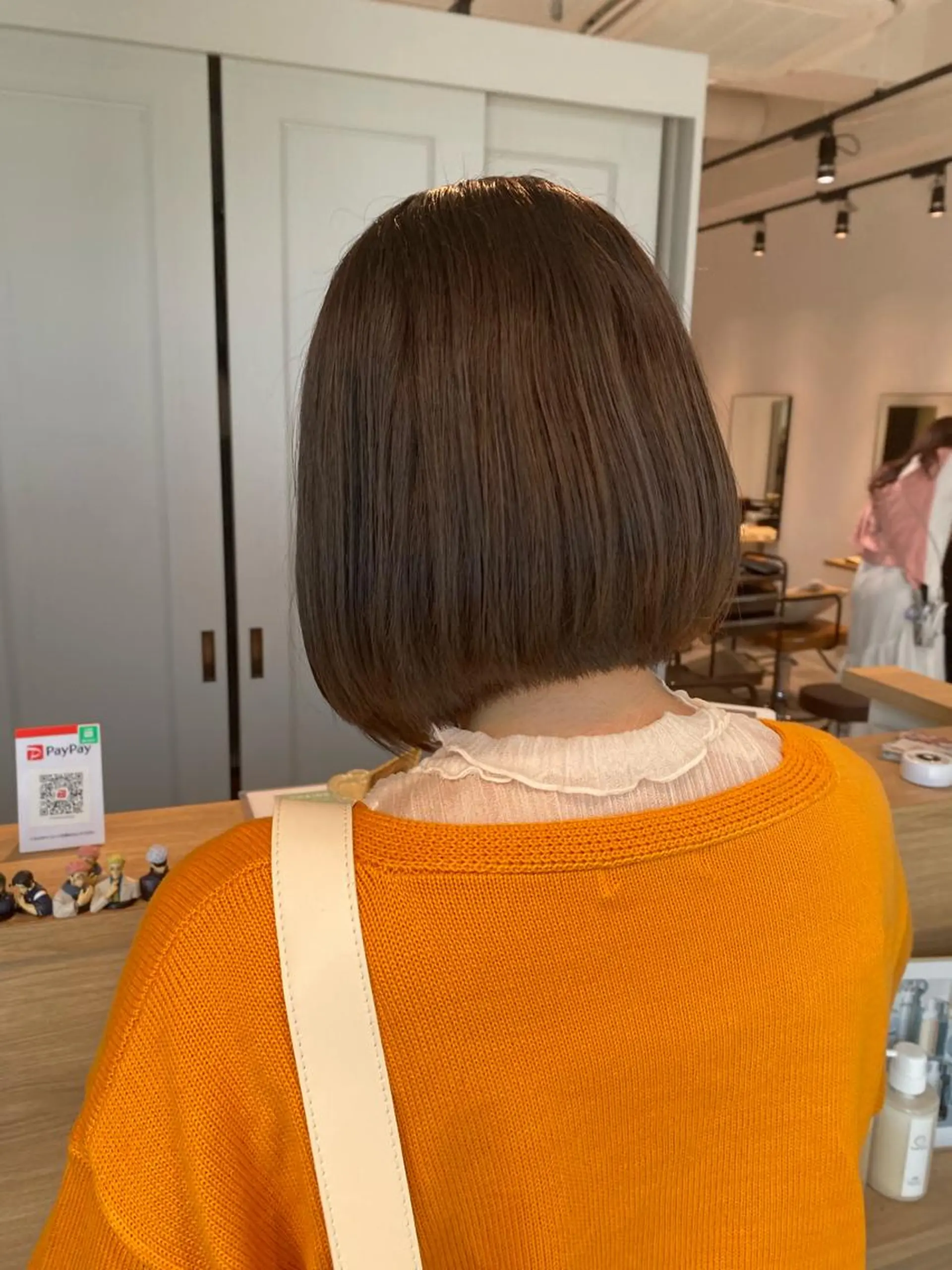 ショート カラー ベージュカラー オレンジ ボブ オスズ 🎀´-のヘアスタイル