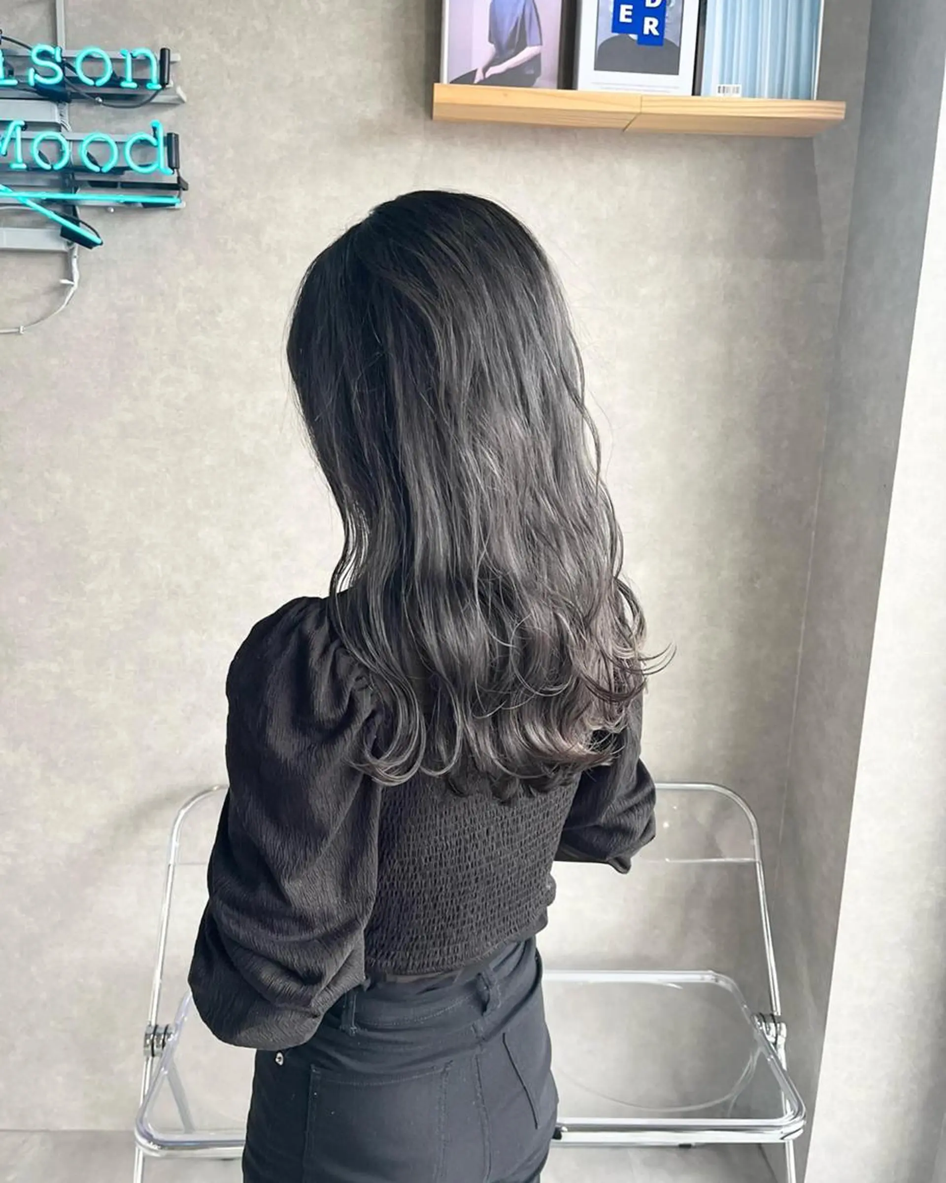 セミロング カラー メンズ 長谷川 湧のヘアスタイル