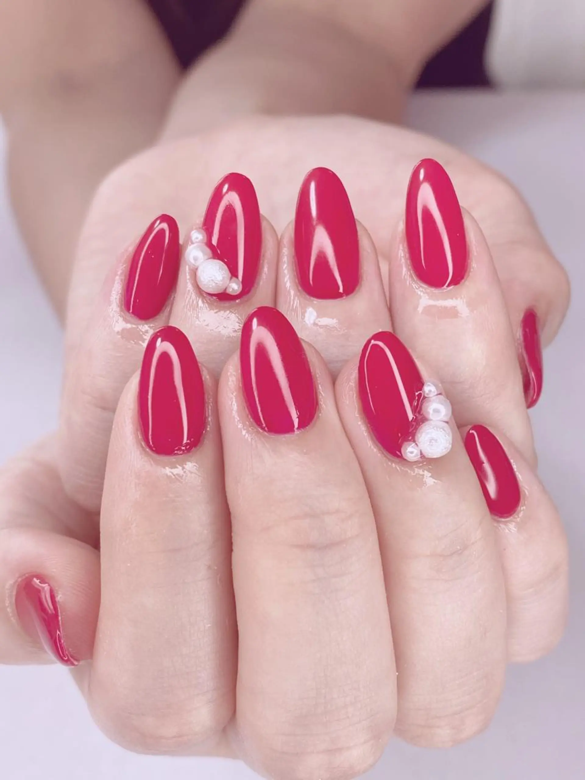 ネイル アートネイル オーロラネイル 桜ネイル クリアネイル ドット Ｎail Ｓalon ertiのネイルデザイン