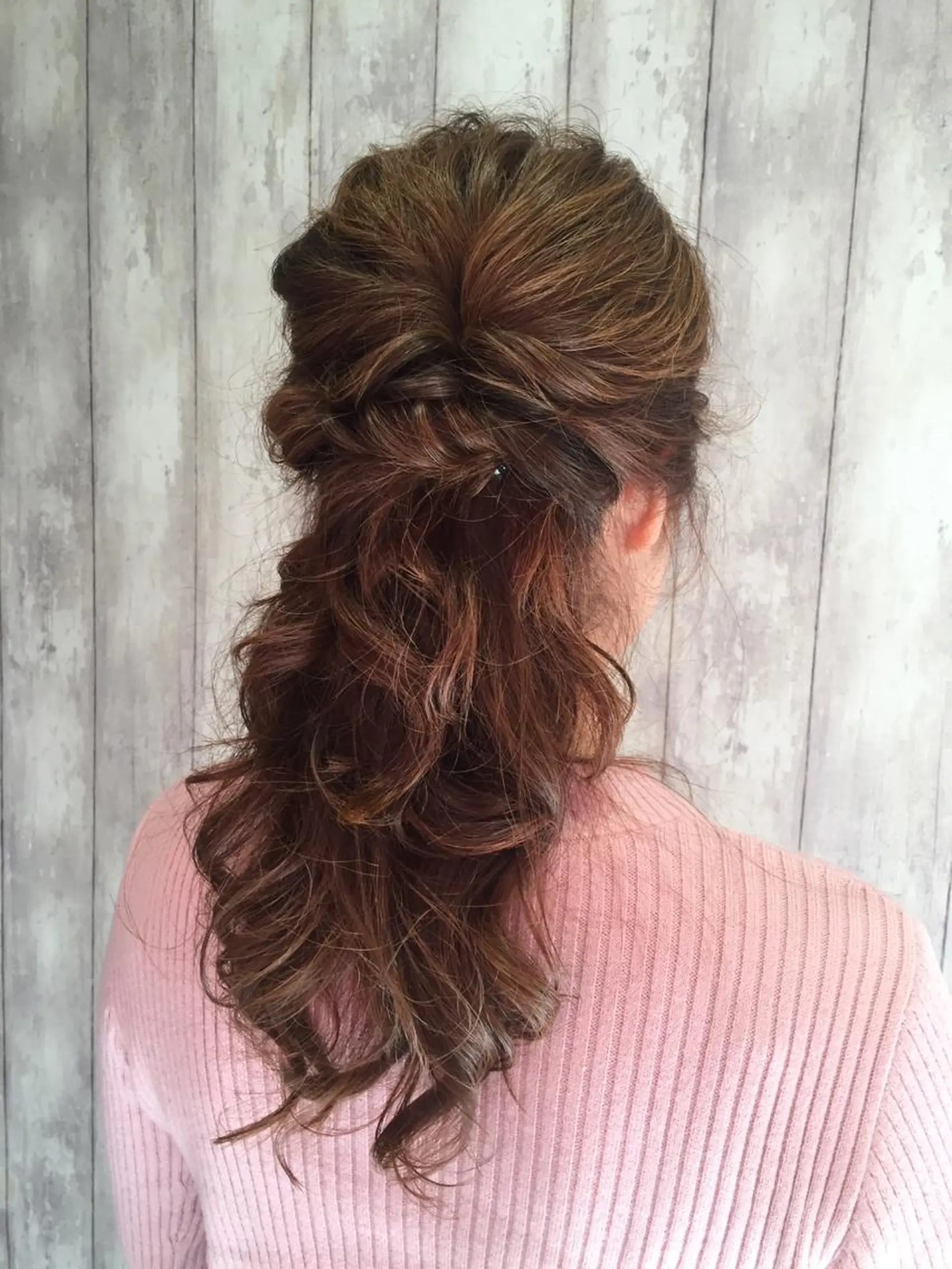 セミロング パーマ ヘアアレンジ セミロングパーマ デジタルパーマ 韓国ヘア✨グレージュ カラーasamiのヘアスタイル