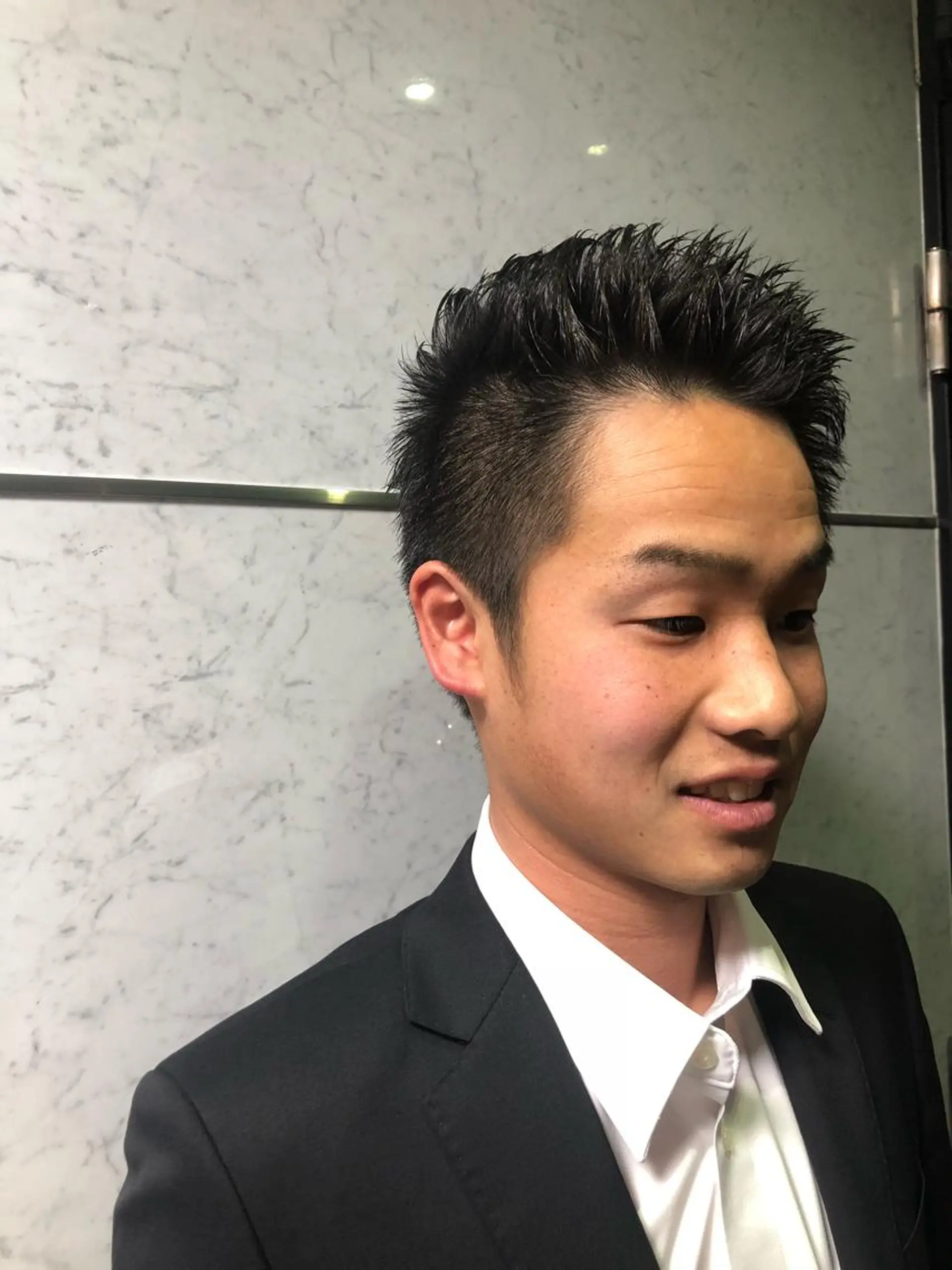 ショート パーマ メンズ メンズパーマ メンズショート ショートヘア 【店長】福田 健人のヘアスタイル