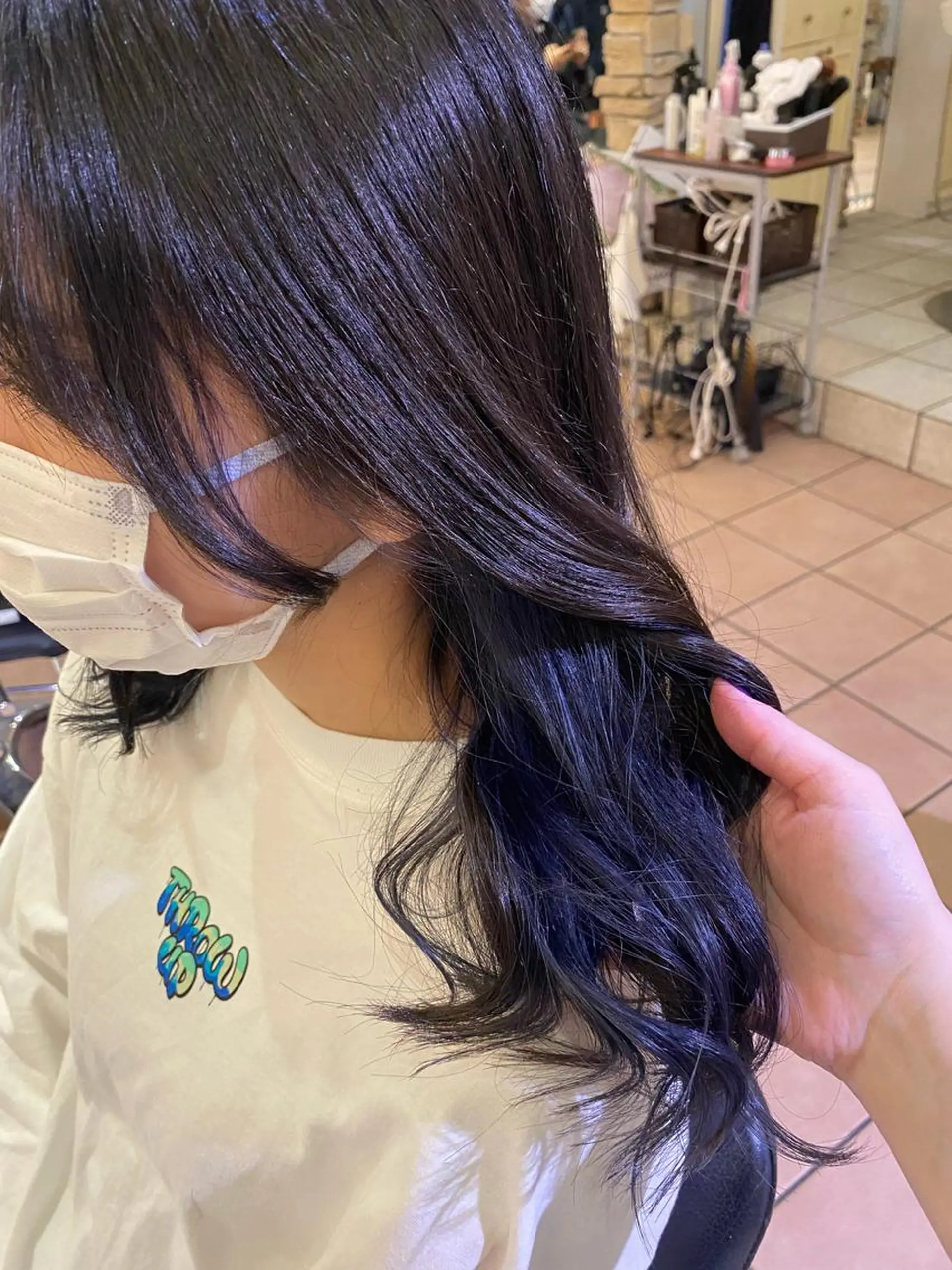 ミディアム ヘアカラー 西岡 あつみ/ 堀江美容室のヘアスタイル