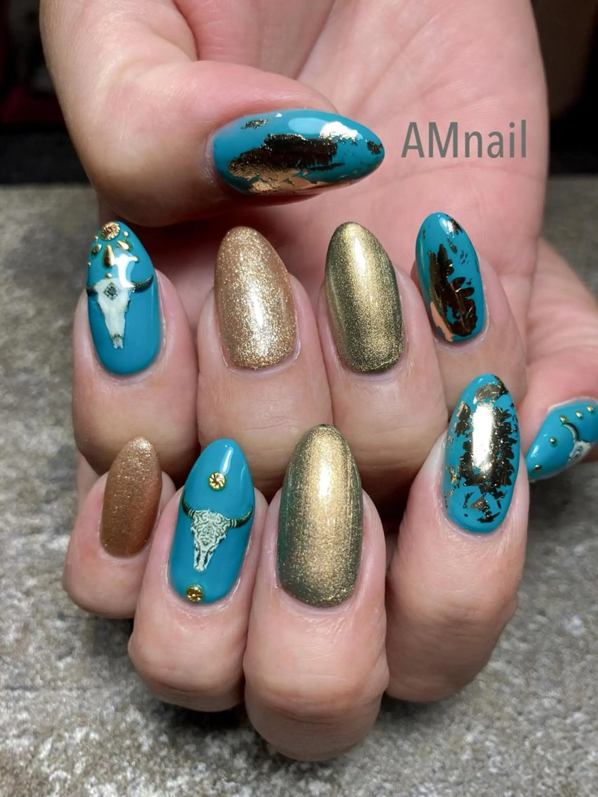 ネイル アートネイル 持ち込み ハンドネイル Am:nail 柏 SUE（スゥ）のネイルデザイン