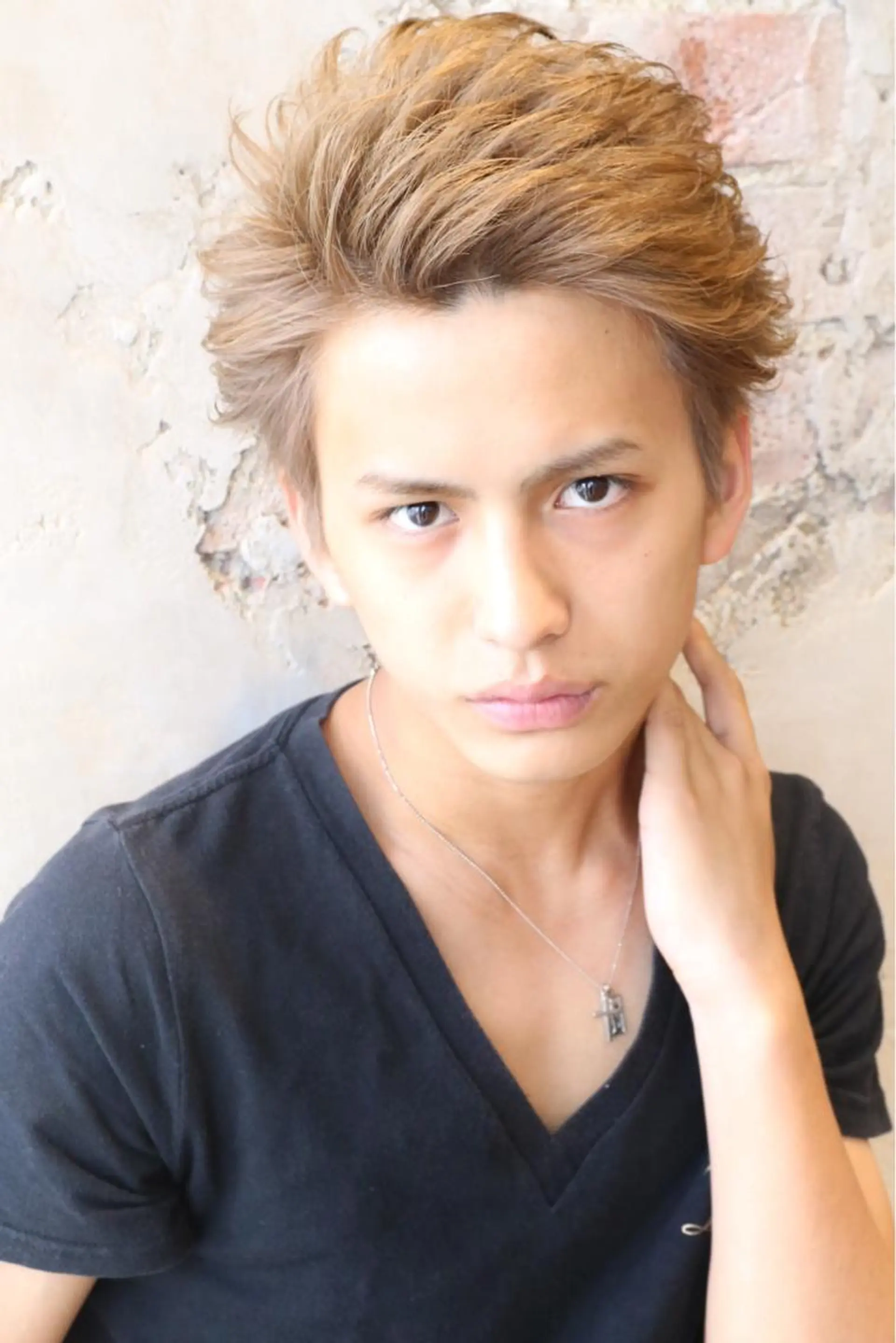 ショート カラー パーマ メンズ Soleria /ソレリア所属・メンズカットのプロ 田中慎一のヘアスタイル