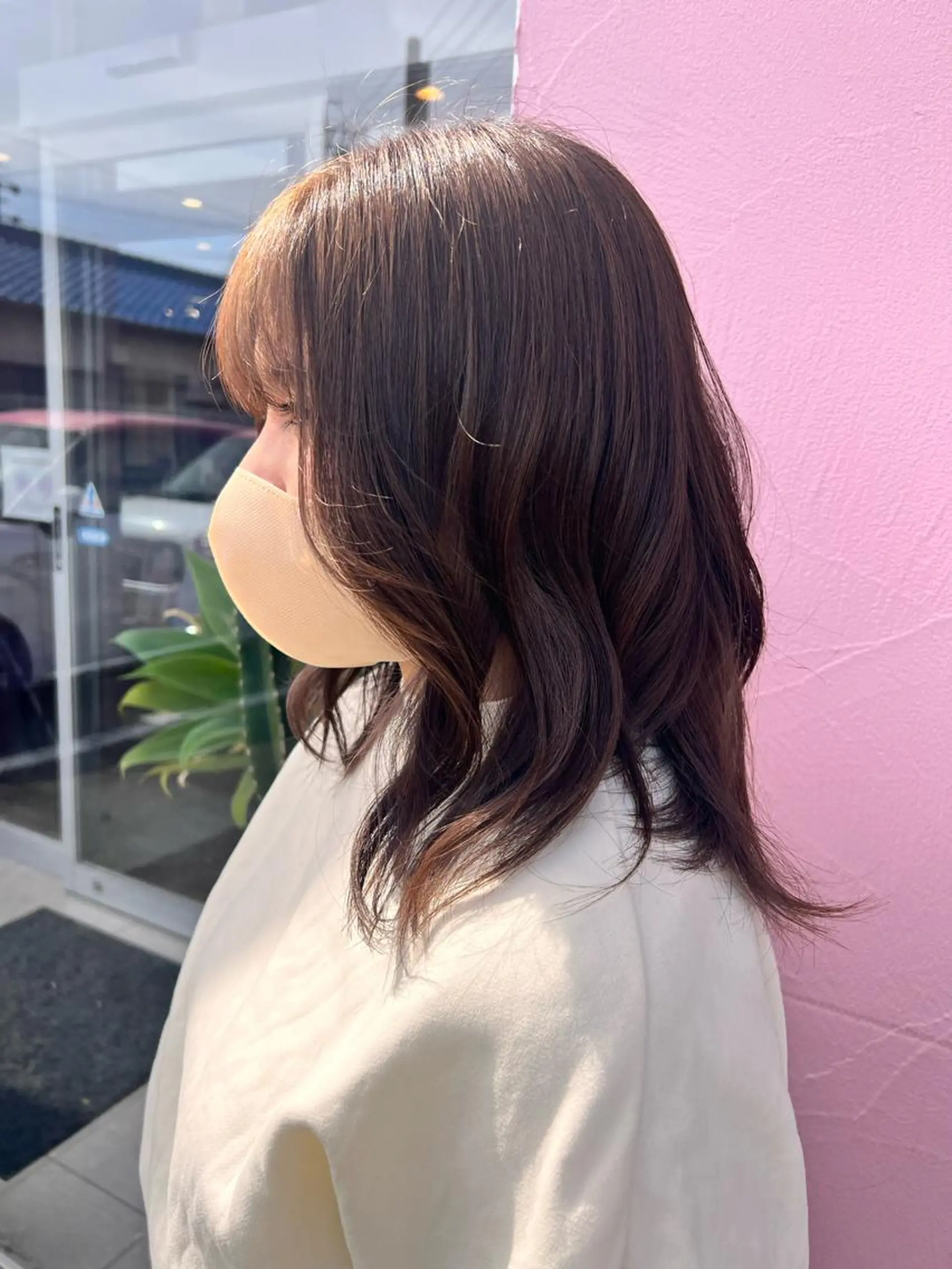 ミディアム カラー れいな🌼 ボブ･艶カラー🌼のヘアスタイル