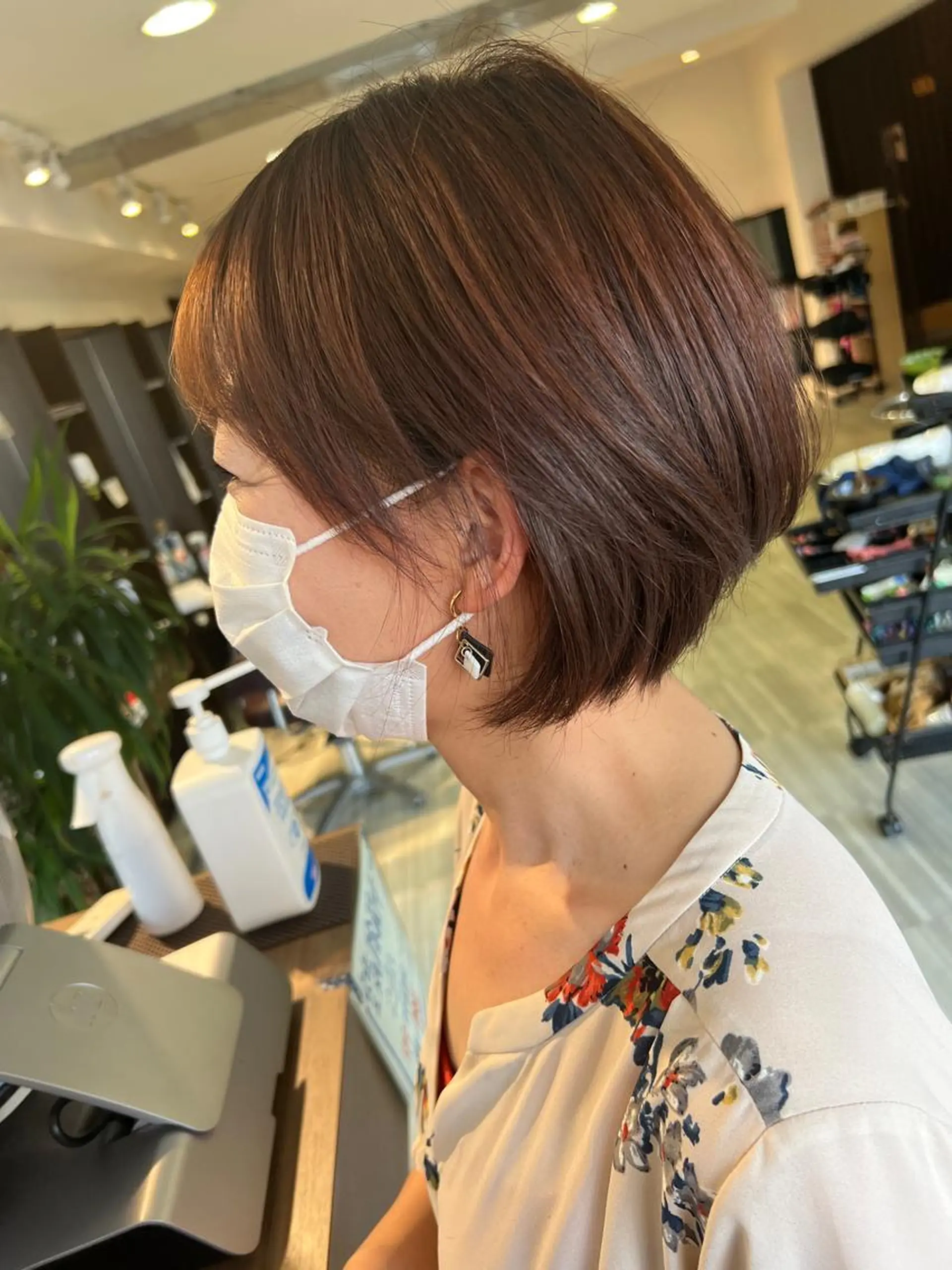 ショート ショートヘア 南草津美容室デザインスペースアース所属・南草津ヘナカラー＆ ストレート★YUMIのヘアスタイル